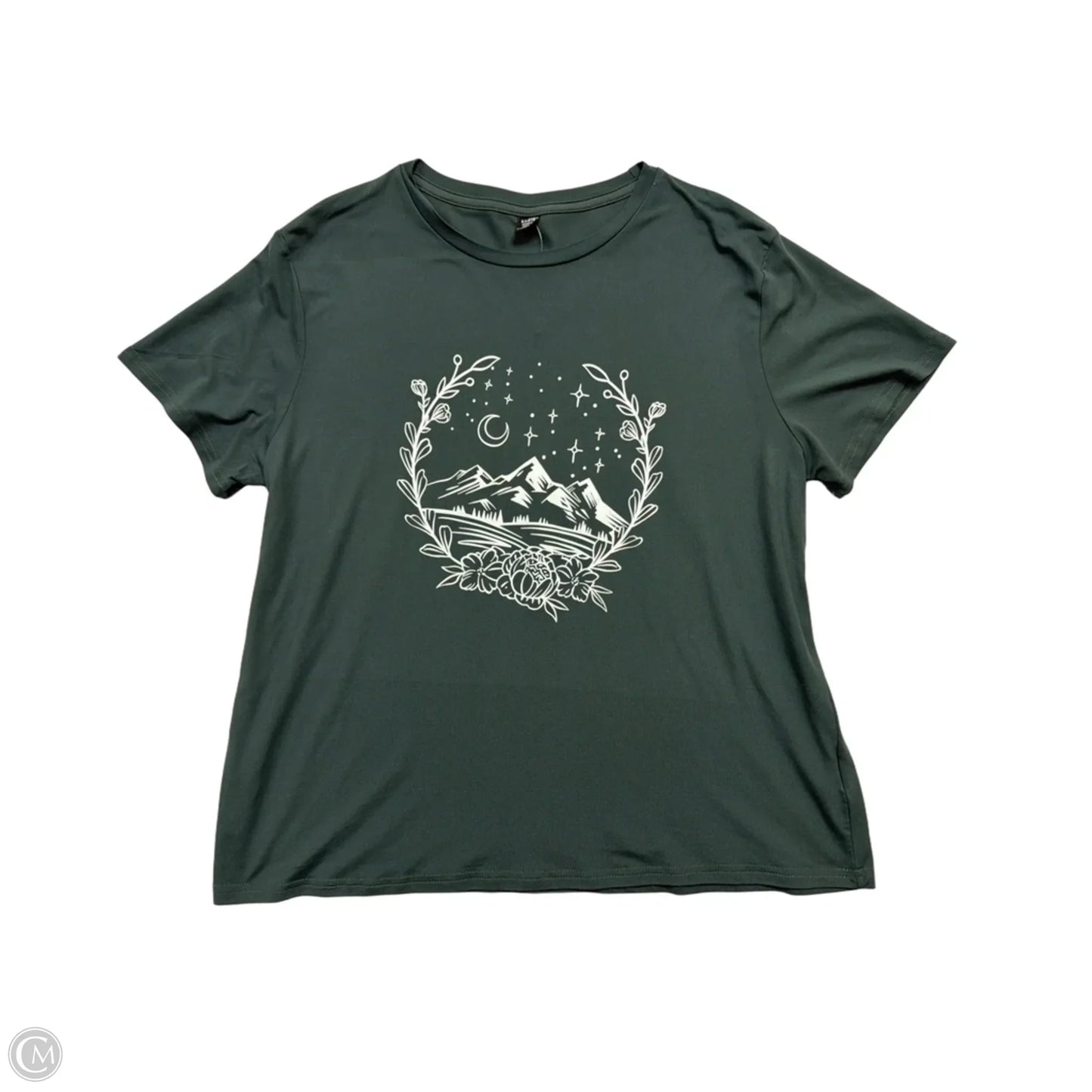 Top Short Sleeve By Shein In Green, Size: Xl