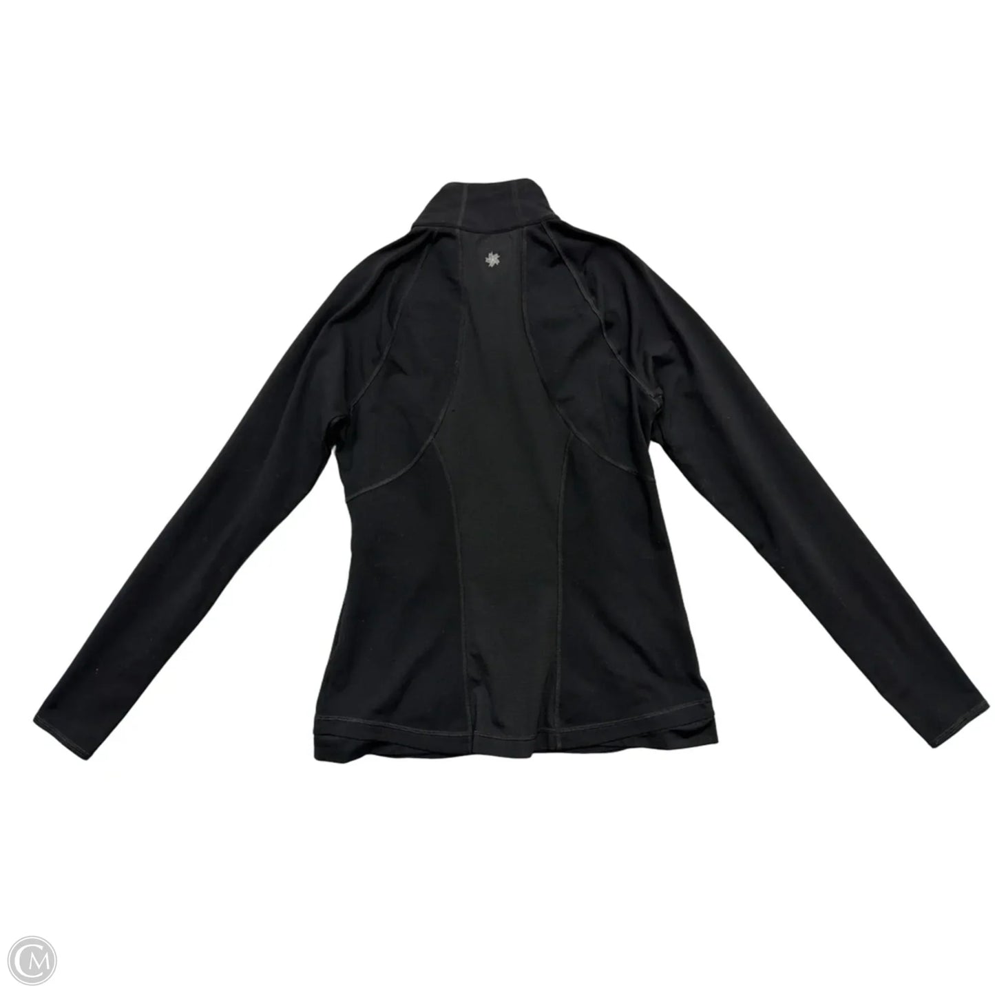Athletic Top Long Sleeve Collar By Tek Gear In Black, Size: L