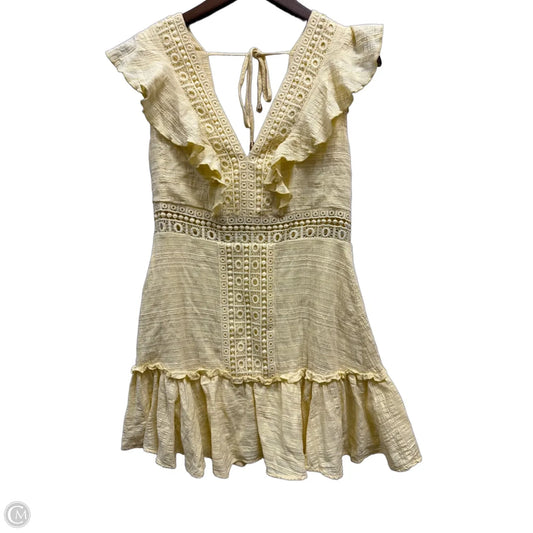 Dress Casual Short By Francesca’s In Yellow, Size: L