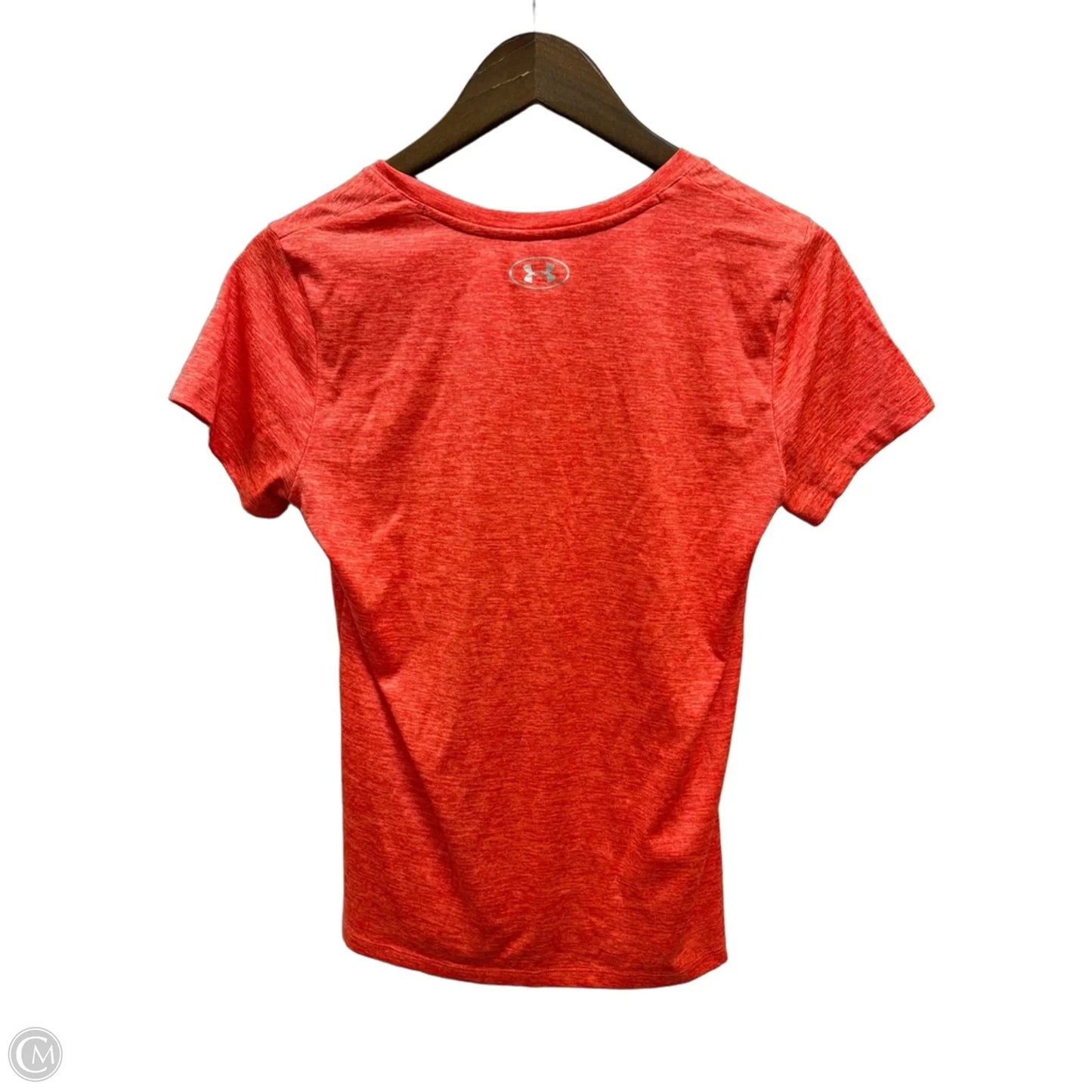 Athletic Top Short Sleeve By Under Armour In Orange, Size: S