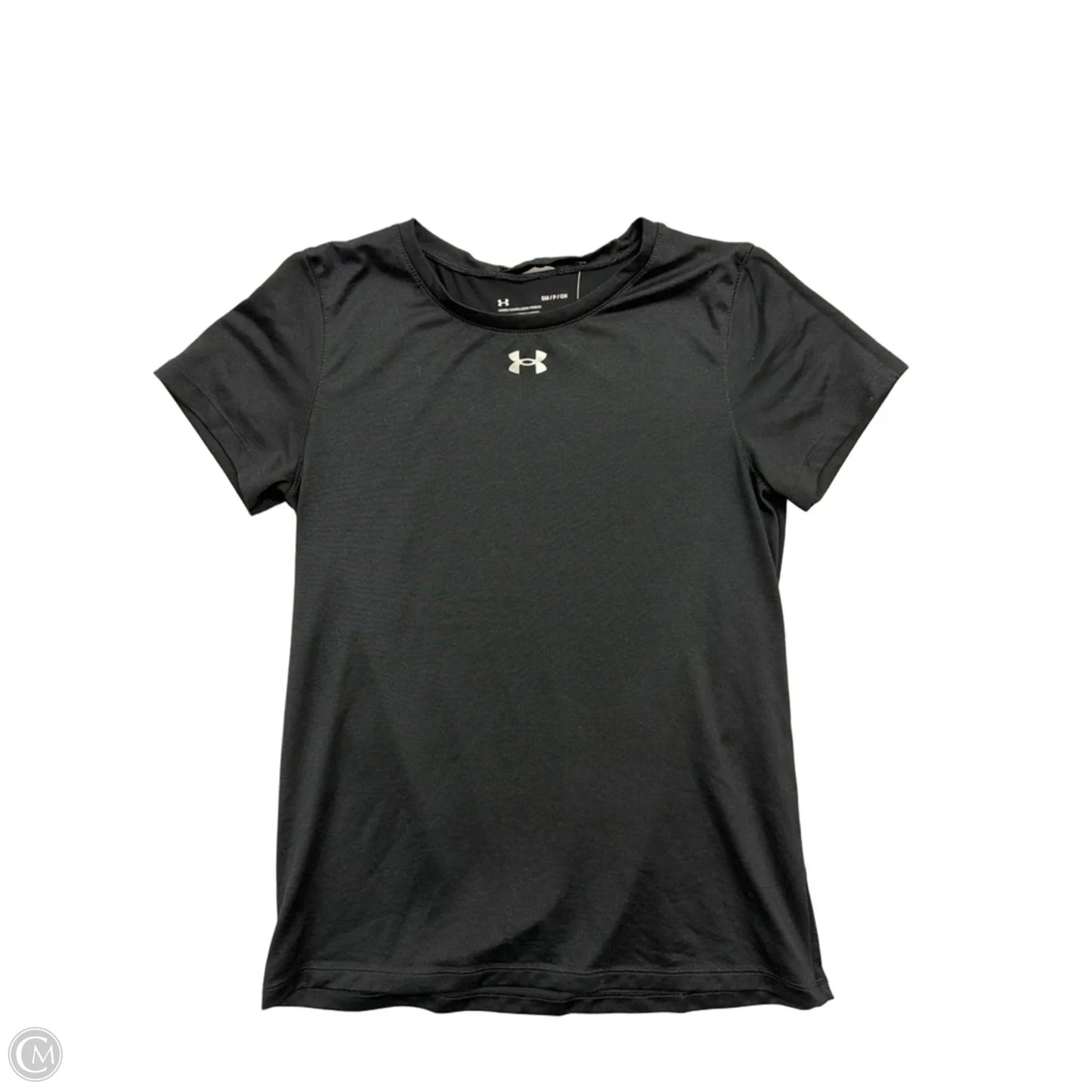 Athletic Top Short Sleeve By Under Armour In Black, Size: S