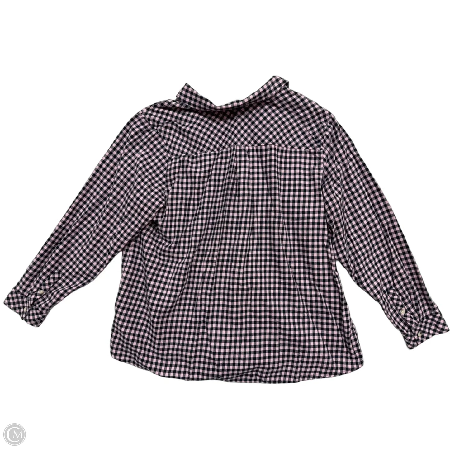 Top Long Sleeve By Croft And Barrow In Checkered Pattern, Size: 2x