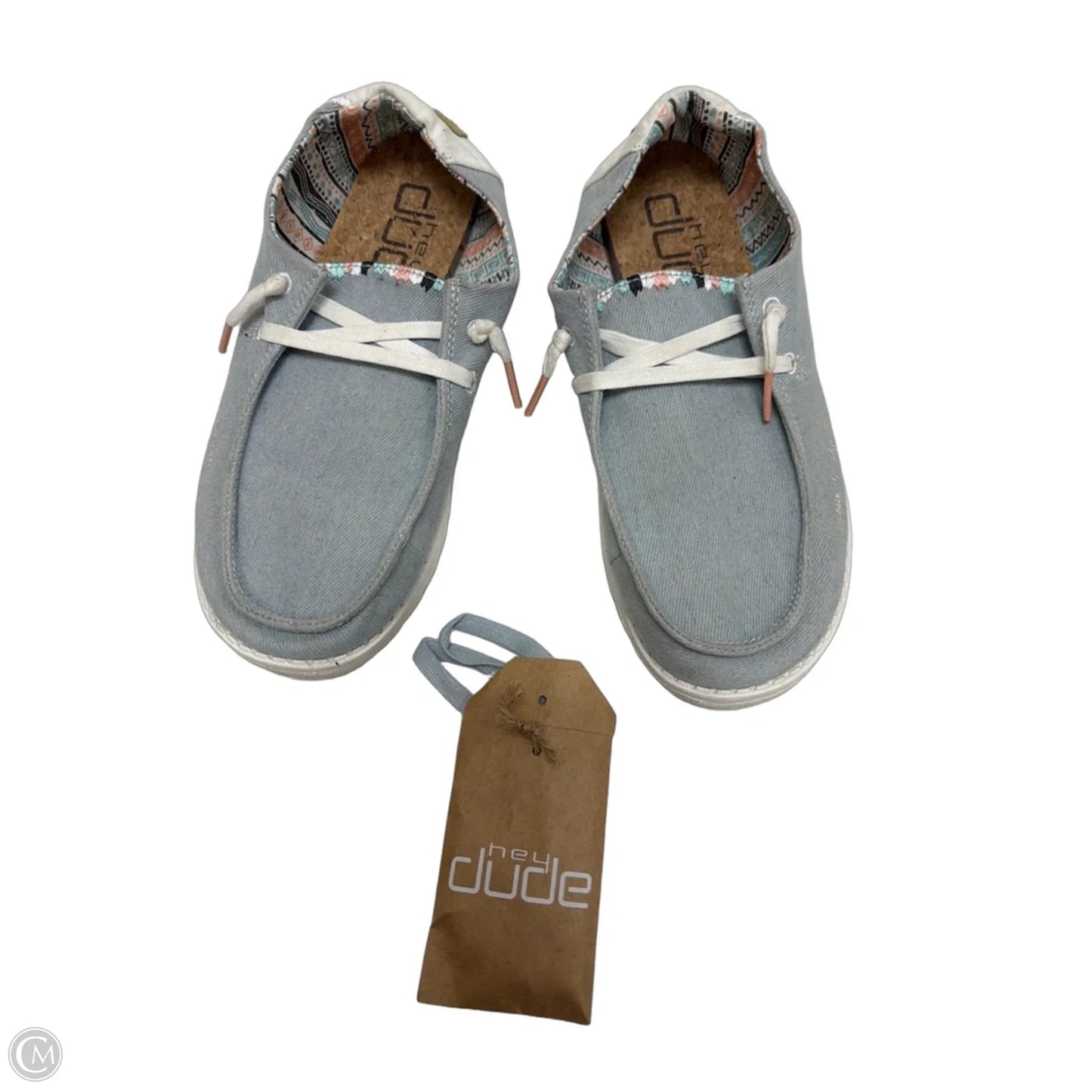 Shoes Flats By Hey Dude In Grey, Size: 8