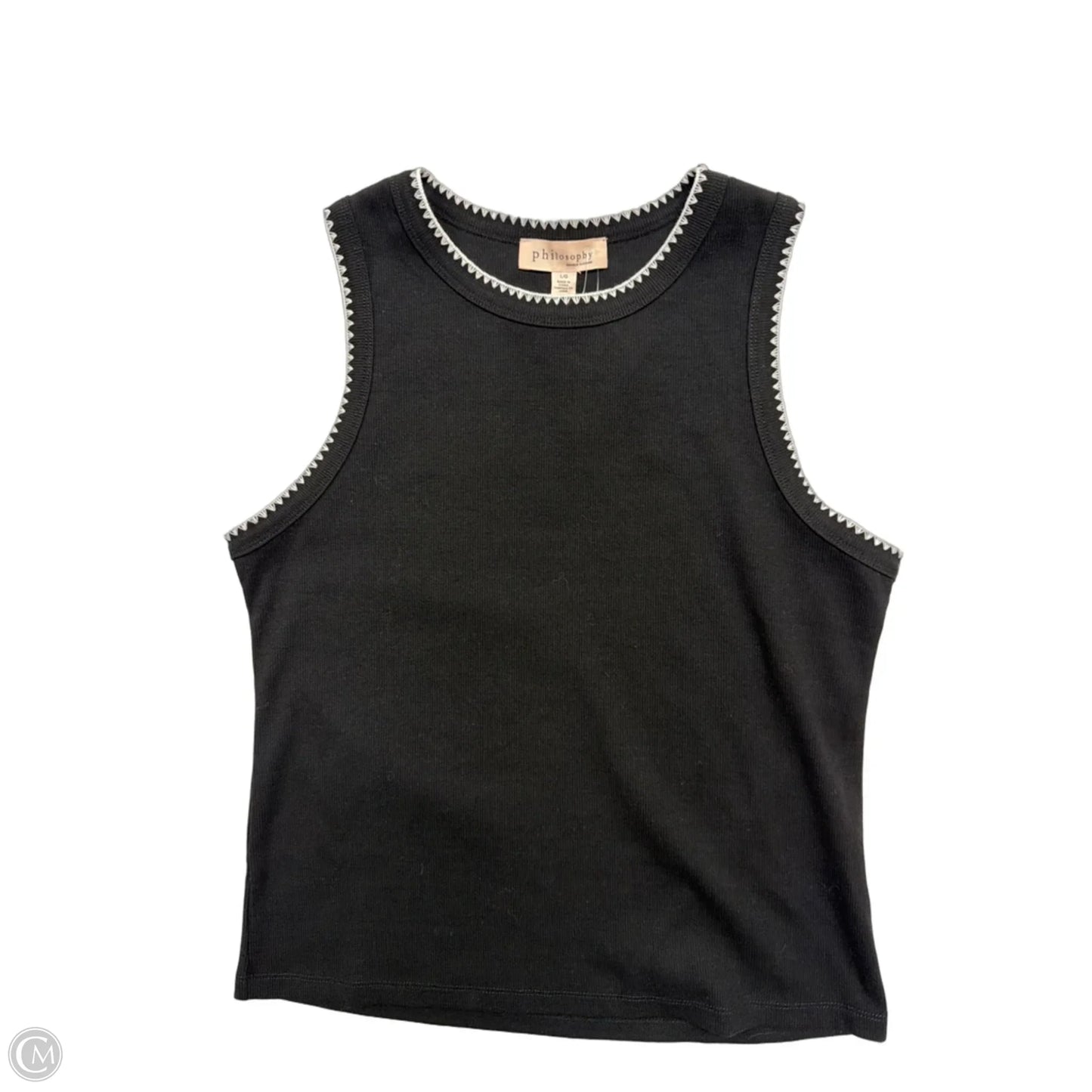 Tank Top By Philosophy In Black & White, Size: L