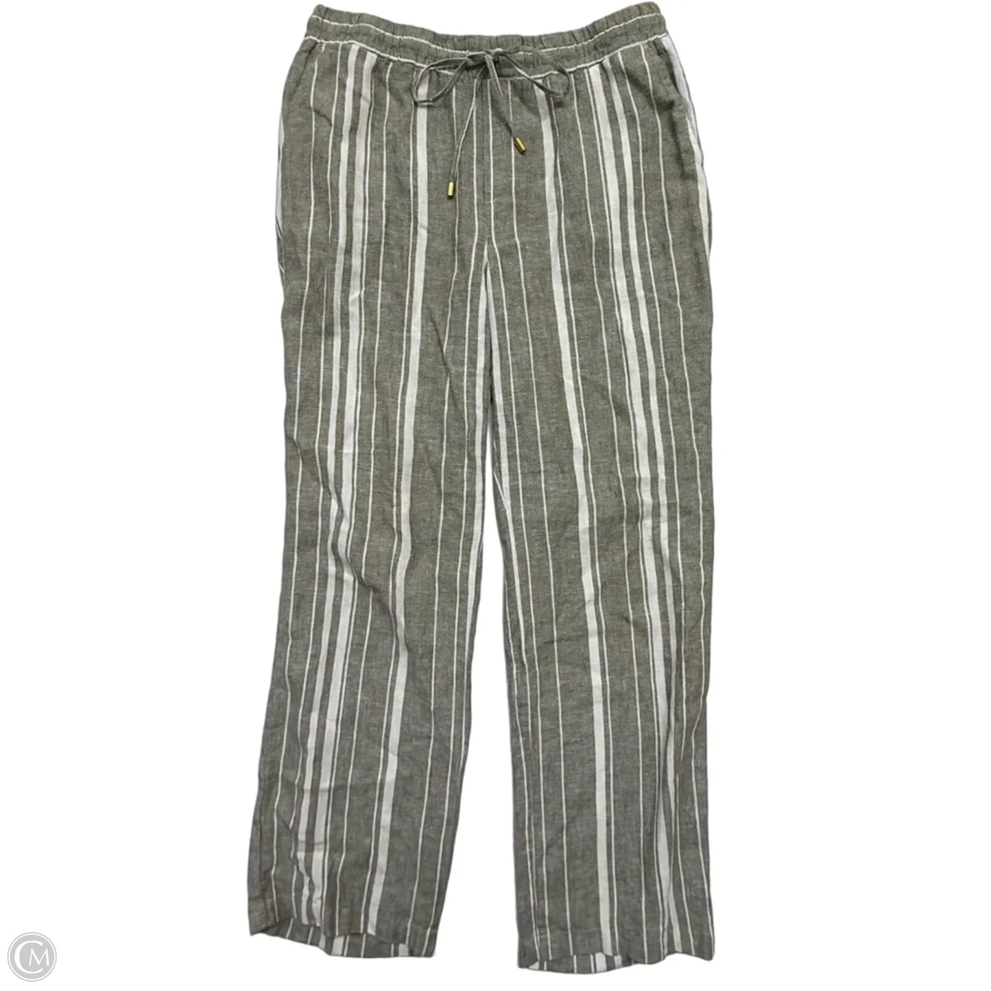 Pants Linen By Ellen Tracy In Striped Pattern, Size: M