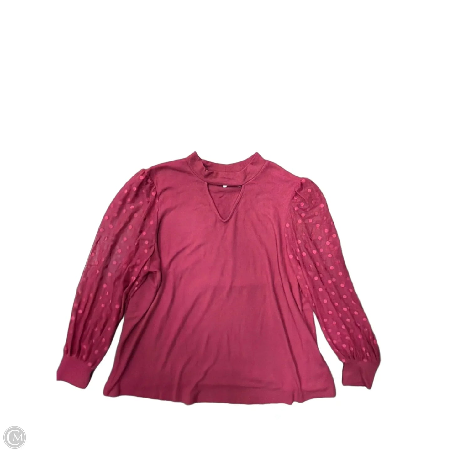 Top Long Sleeve By Maurices In Maroon, Size: 2x