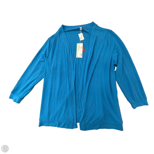 Cardigan By Clothes Mentor In Blue, Size: 3x
