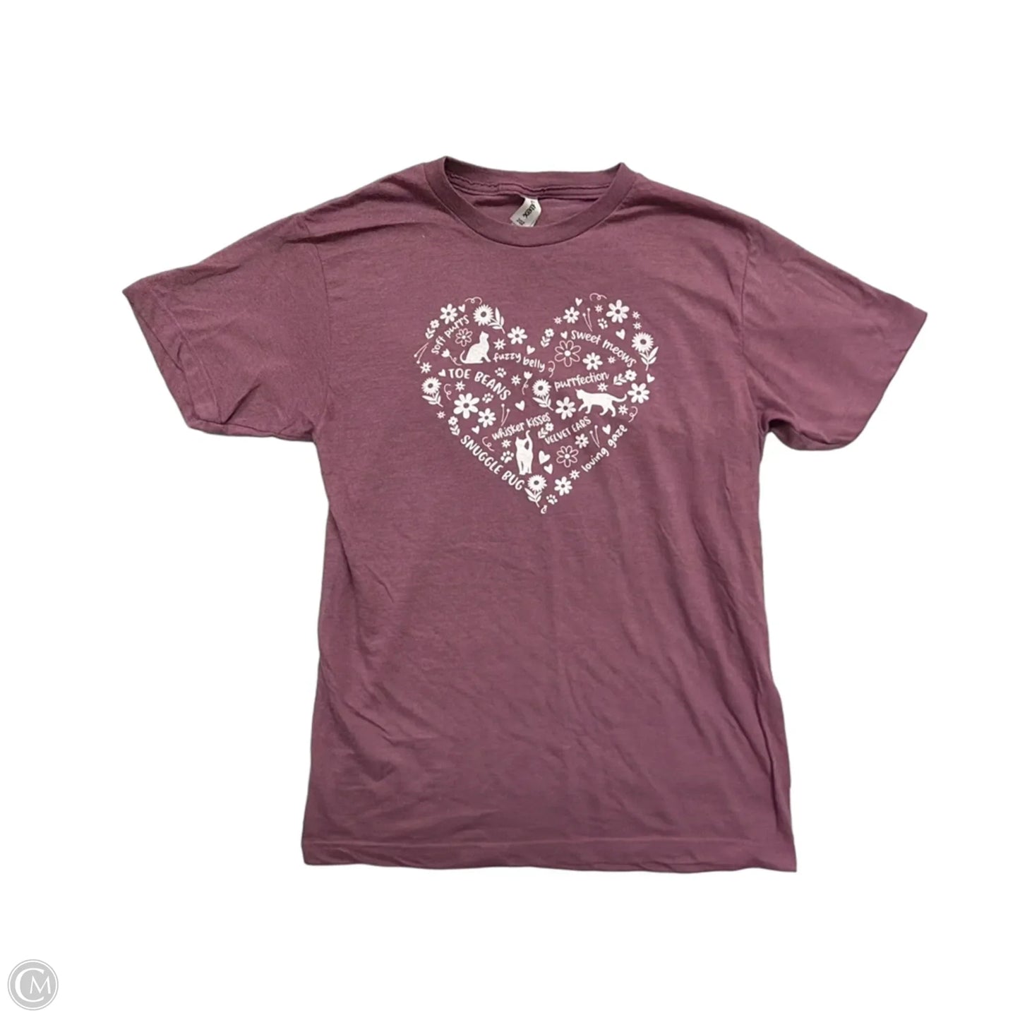 Top Short Sleeve By Tultex In Purple, Size: M