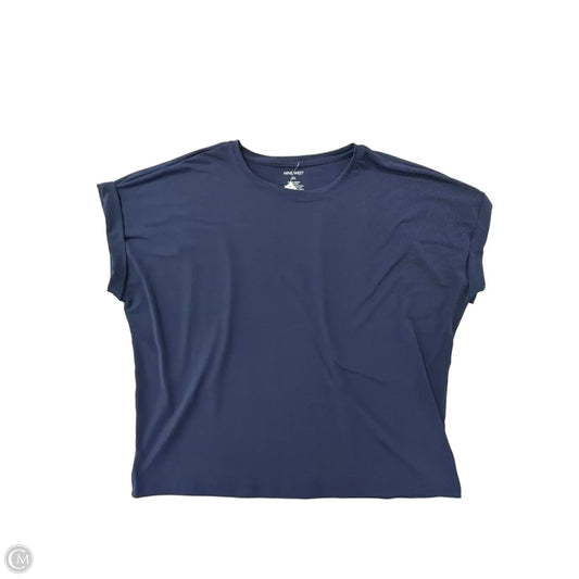 Top Short Sleeve By Nine West Apparel In Navy, Size: Xl