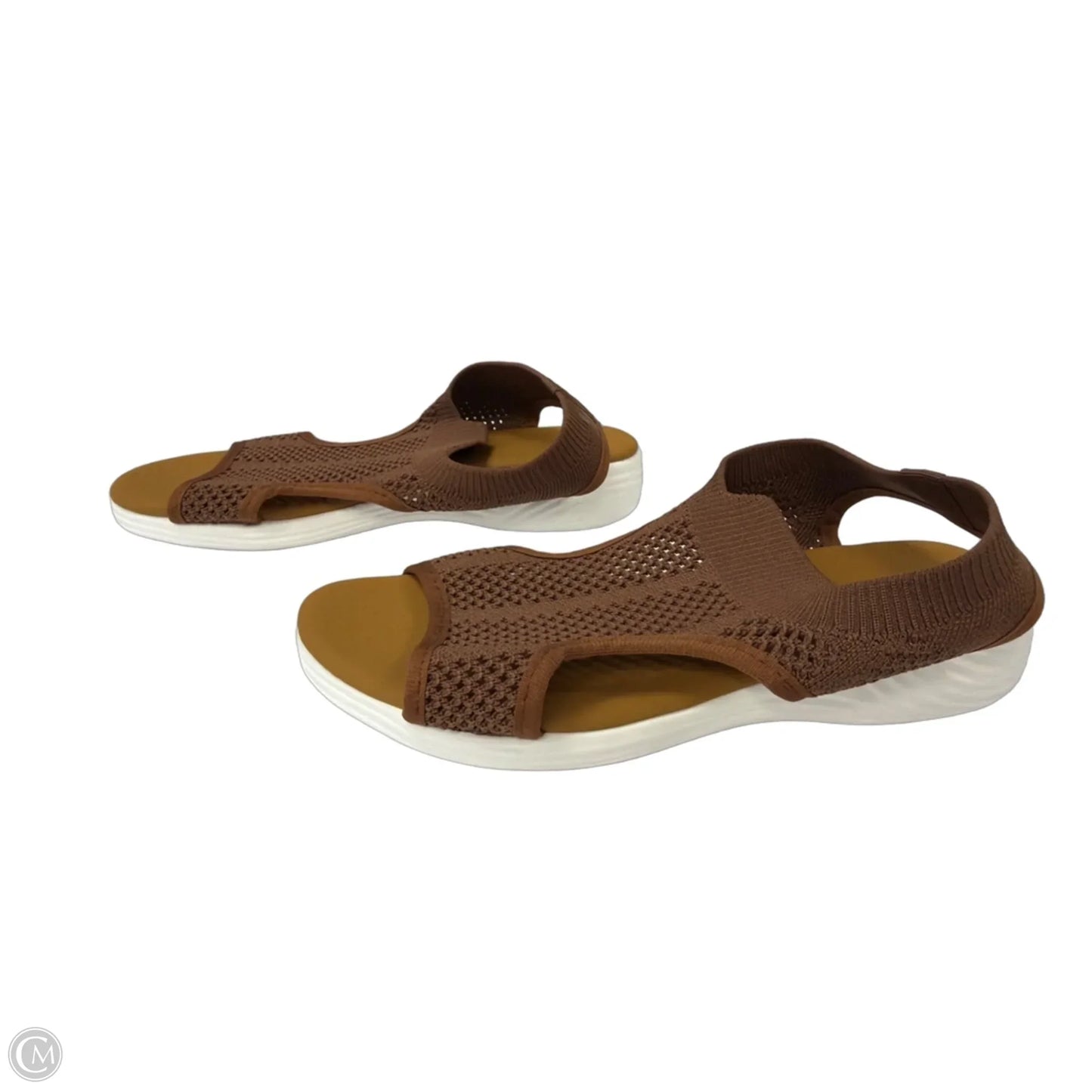 Sandals Flats By Clothes Mentor In Brown, Size: 9