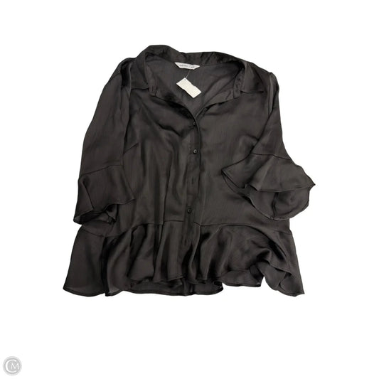 Top Long Sleeve By Nine West Apparel In Black, Size: Xl