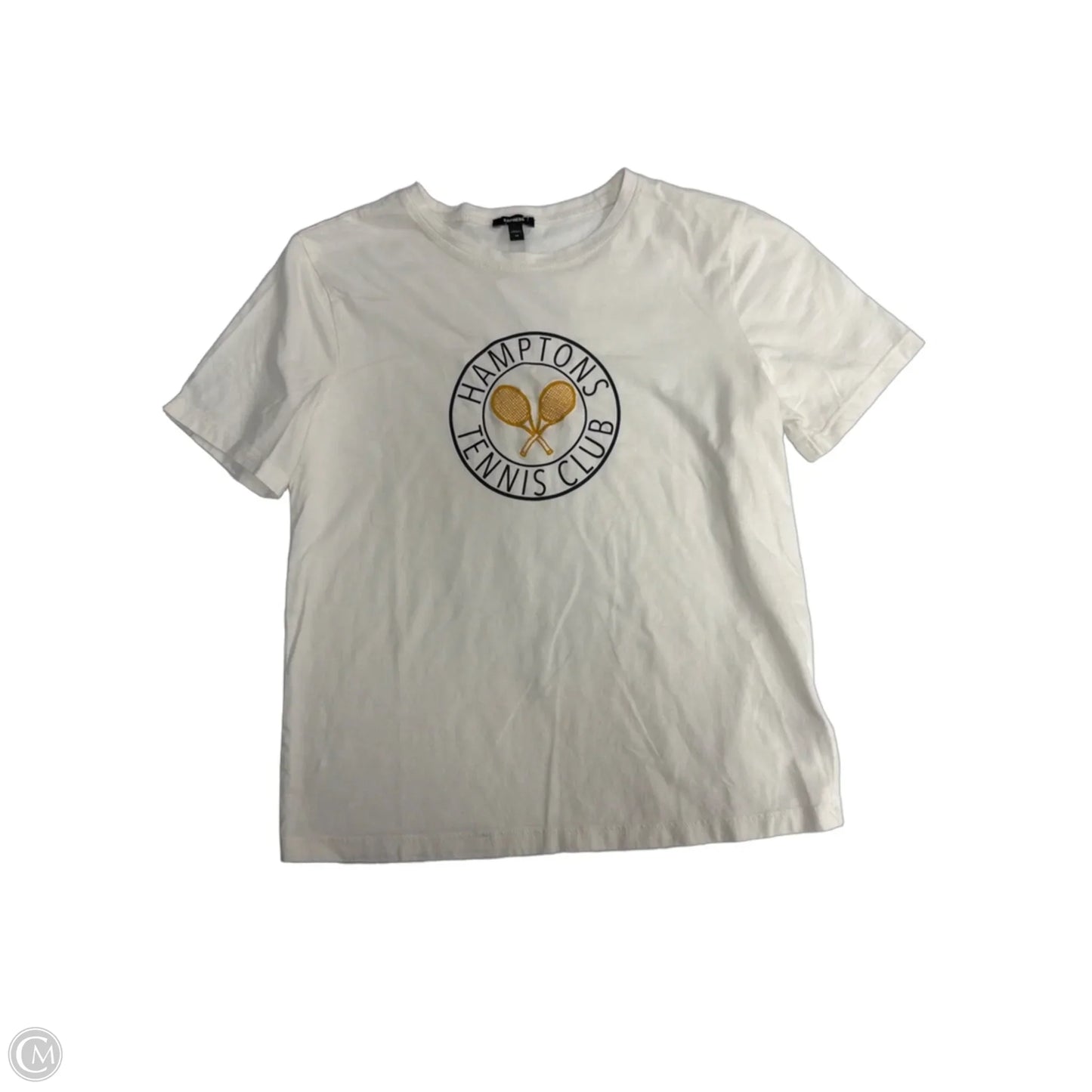 Top Short Sleeve By Express In White, Size: Xs