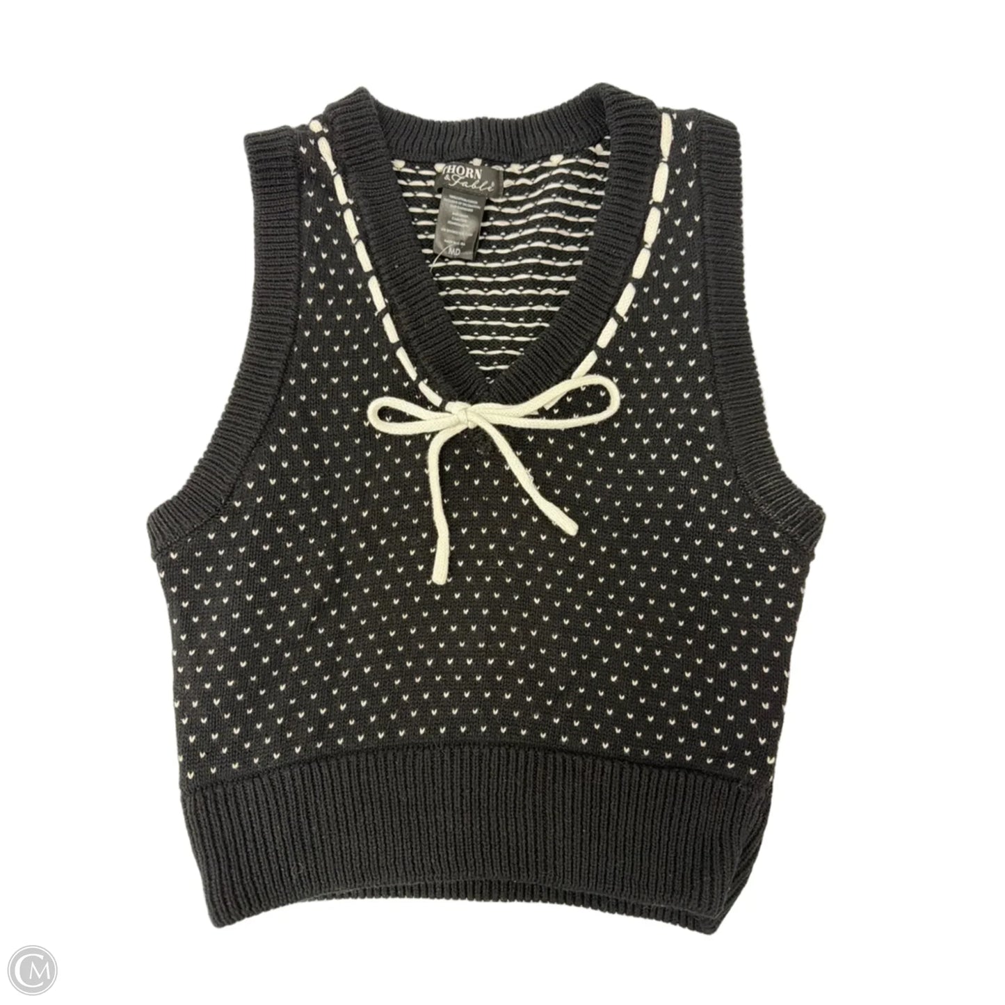 Vest Other By Clothes Mentor In Black & White, Size: M