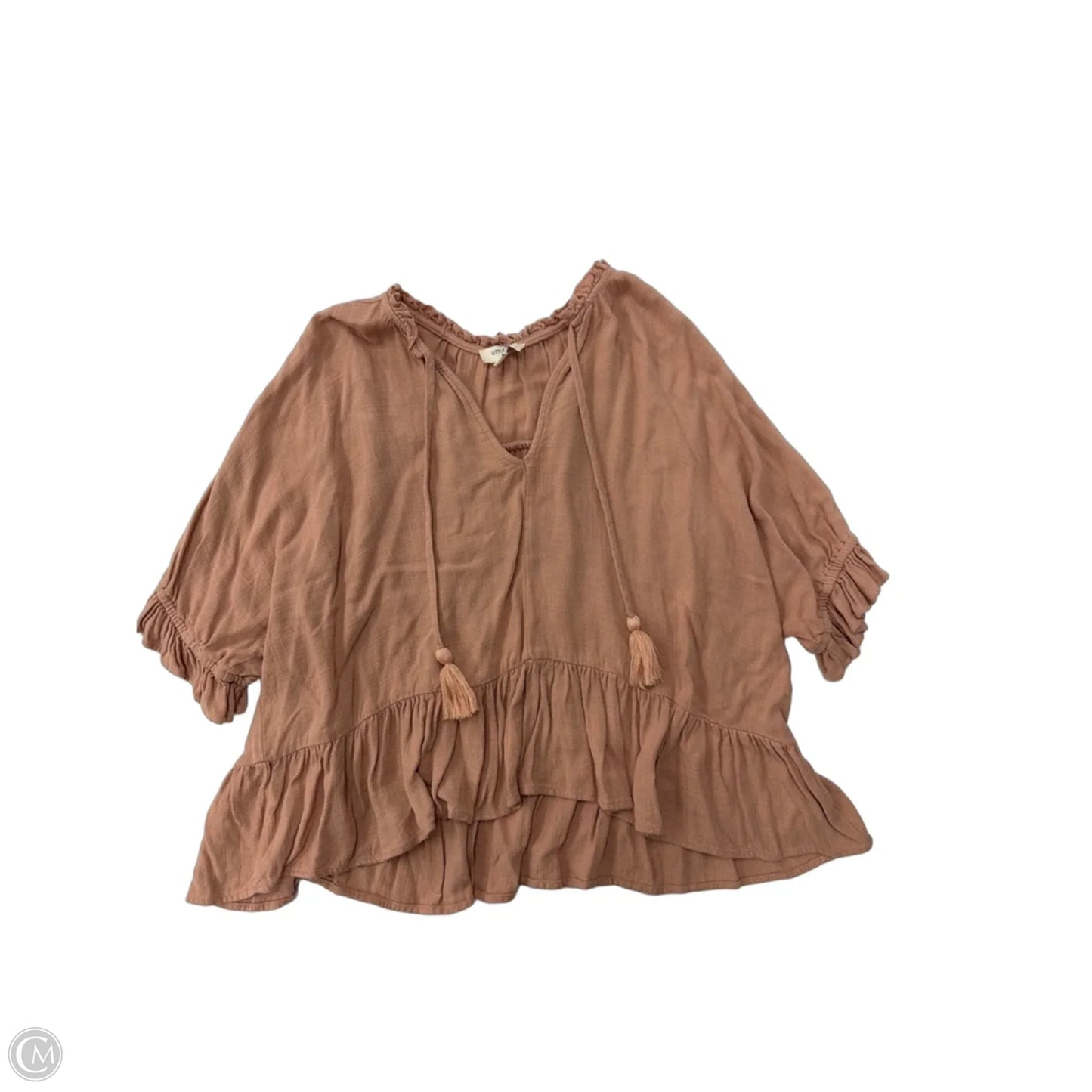 Top Short Sleeve By Umgee In Orange, Size: S