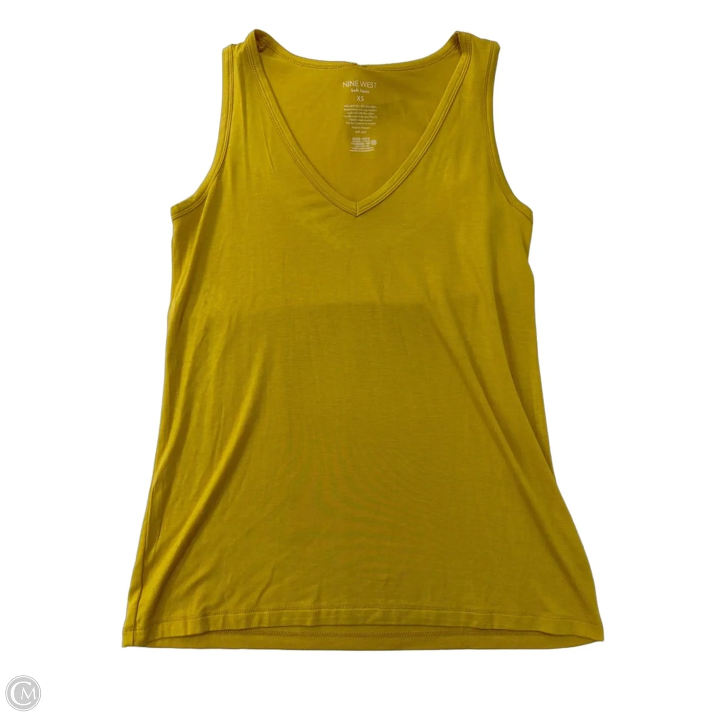 Tank Top By Nine West Apparel In Yellow, Size: Xs