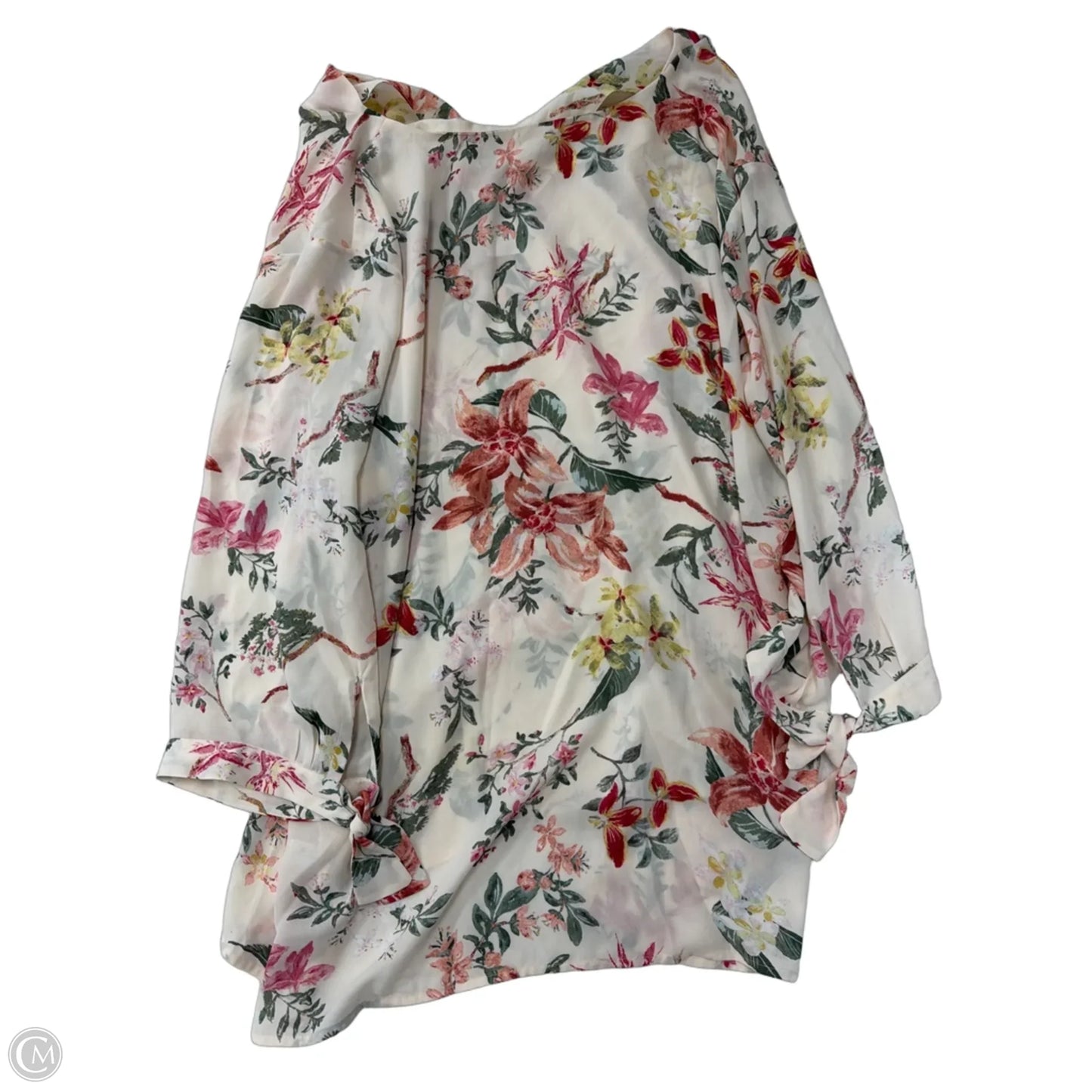 Top Long Sleeve By Violet And Claire In Floral Print, Size: 3x