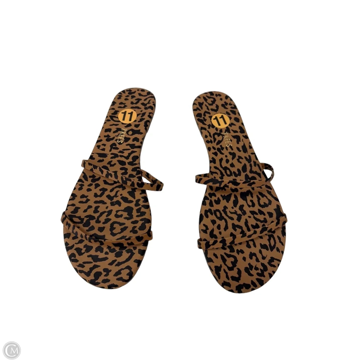 Sandals Flats By Clothes Mentor In Animal Print, Size: 11