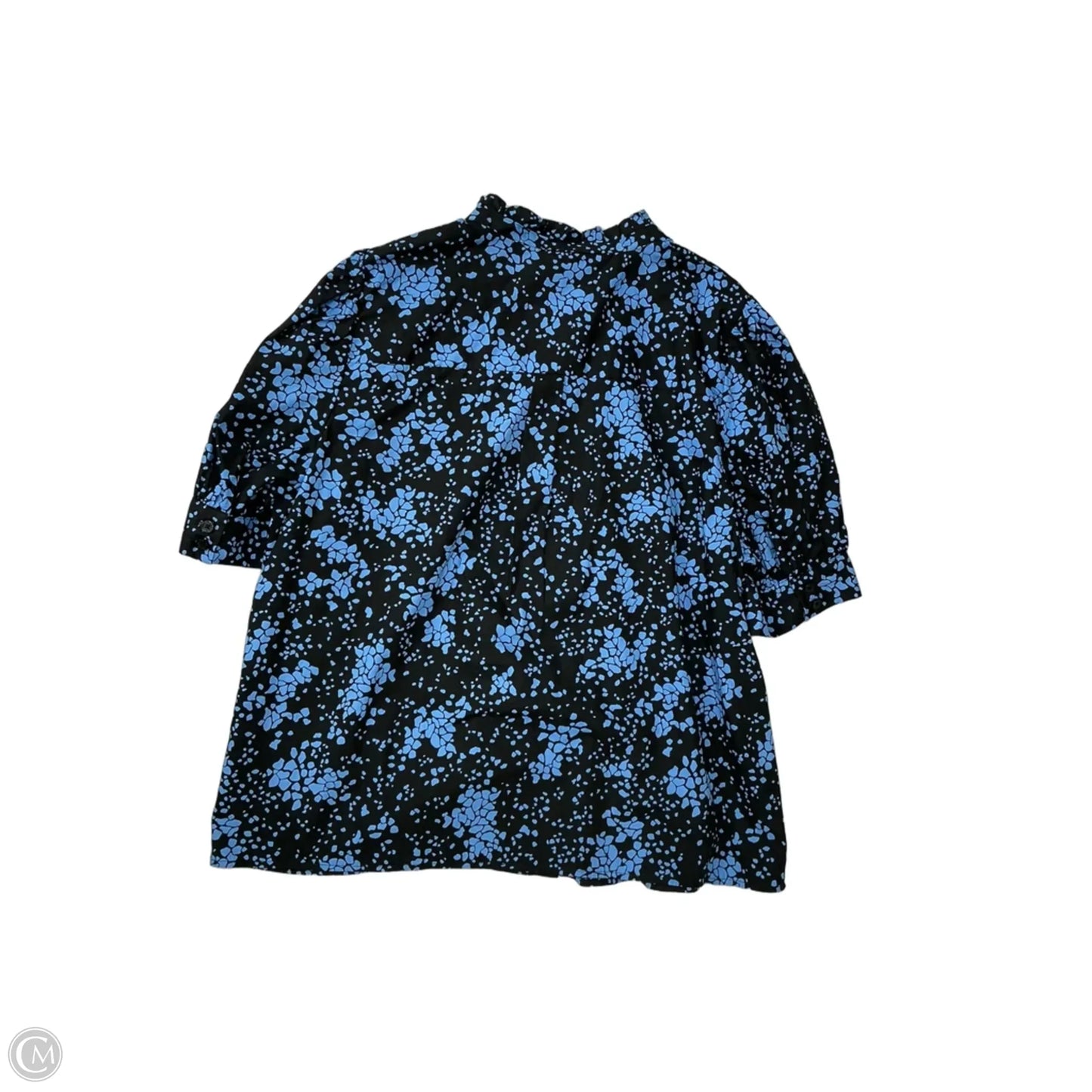 Top Short Sleeve By Who What Wear In Black & Blue, Size: 1x