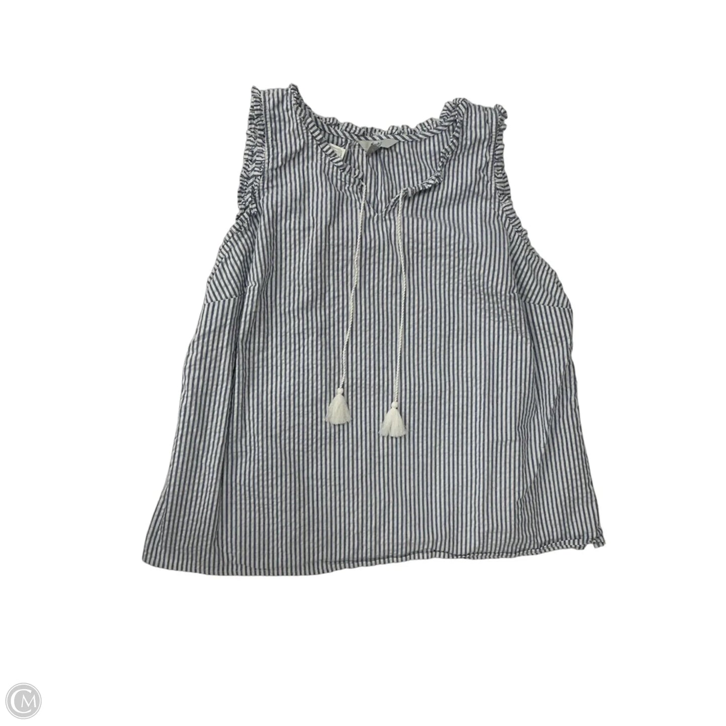 Top Sleeveless By Croft And Barrow In Striped Pattern, Size: 1x