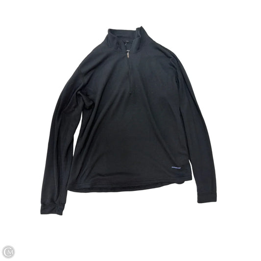 Athletic Top Long Sleeve Collar By Patagonia In Black, Size: S