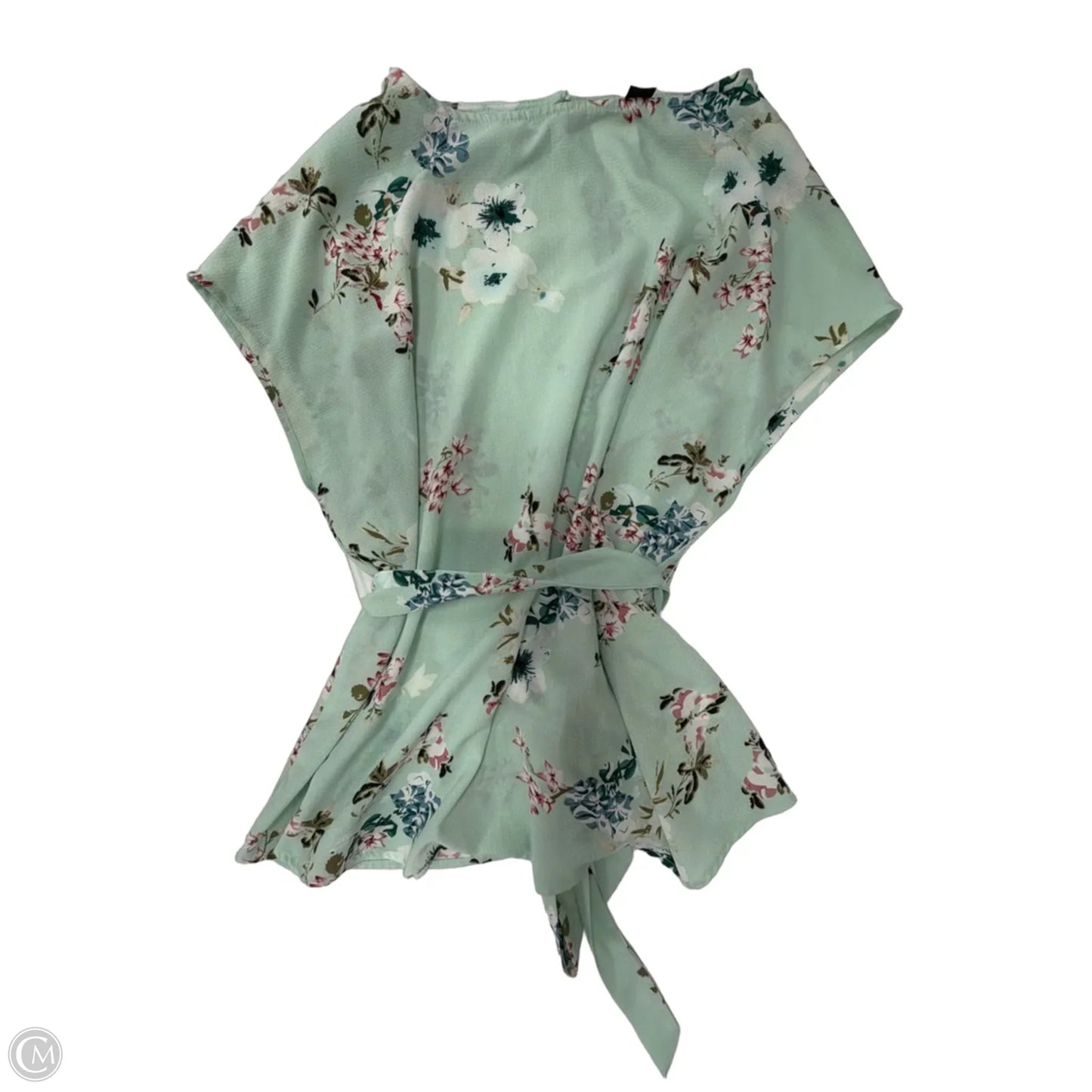 Top Short Sleeve By Shein In Floral Print, Size: 1x