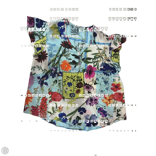 Top Short Sleeve By Cynthia Rowley In Floral Print, Size: 1x