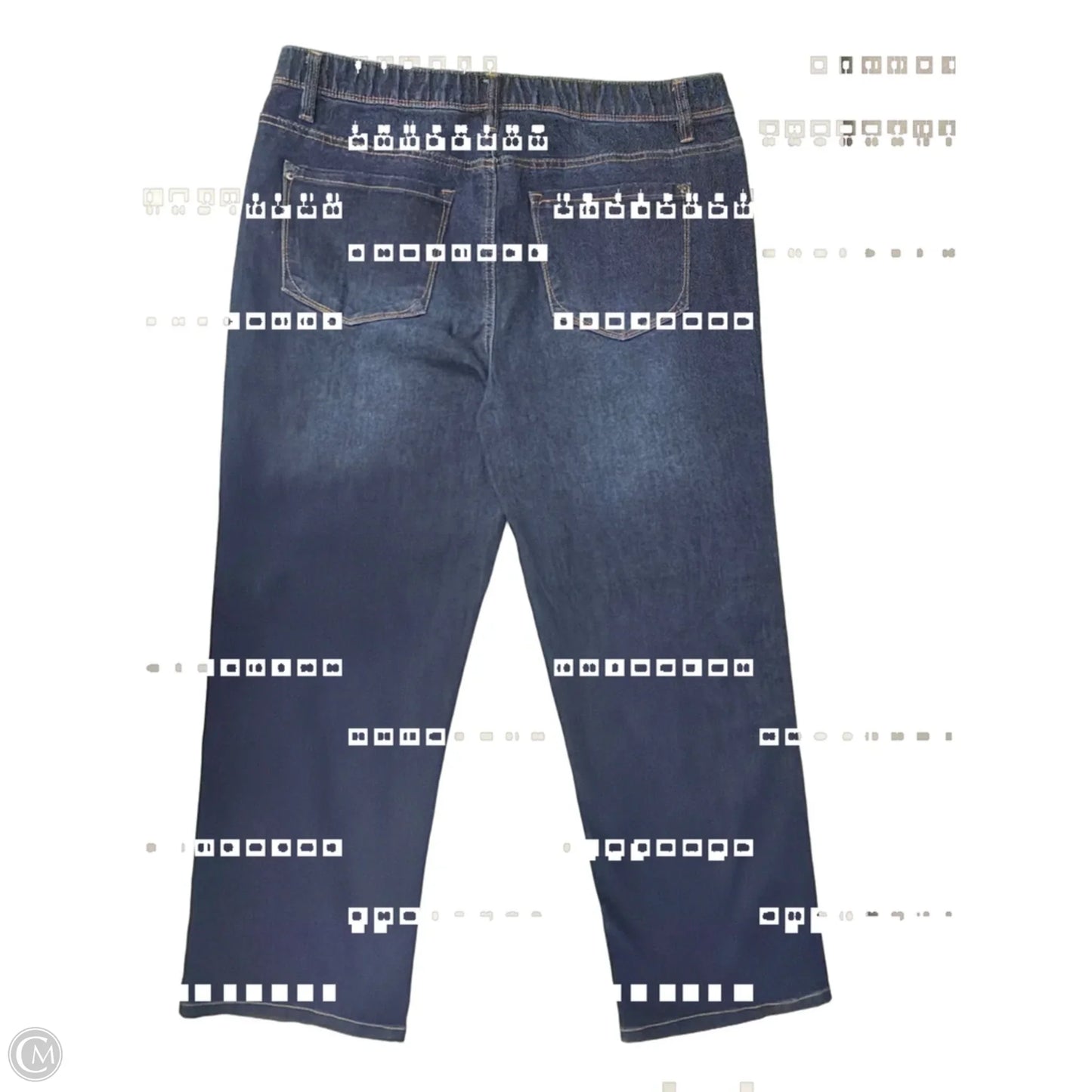 Jeans Straight By Curve Appeal In Blue Denim, Size: 16
