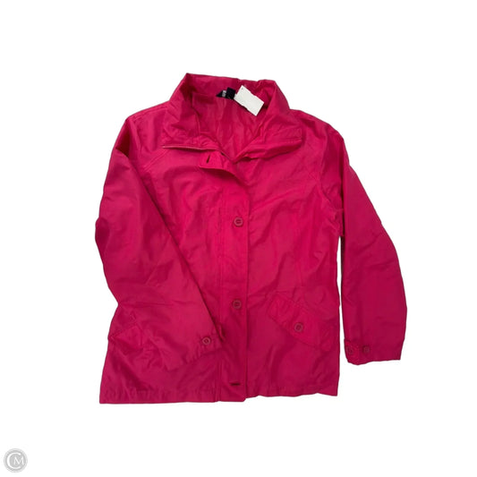 Jacket Windbreaker By Lands End In Pink, Size: L