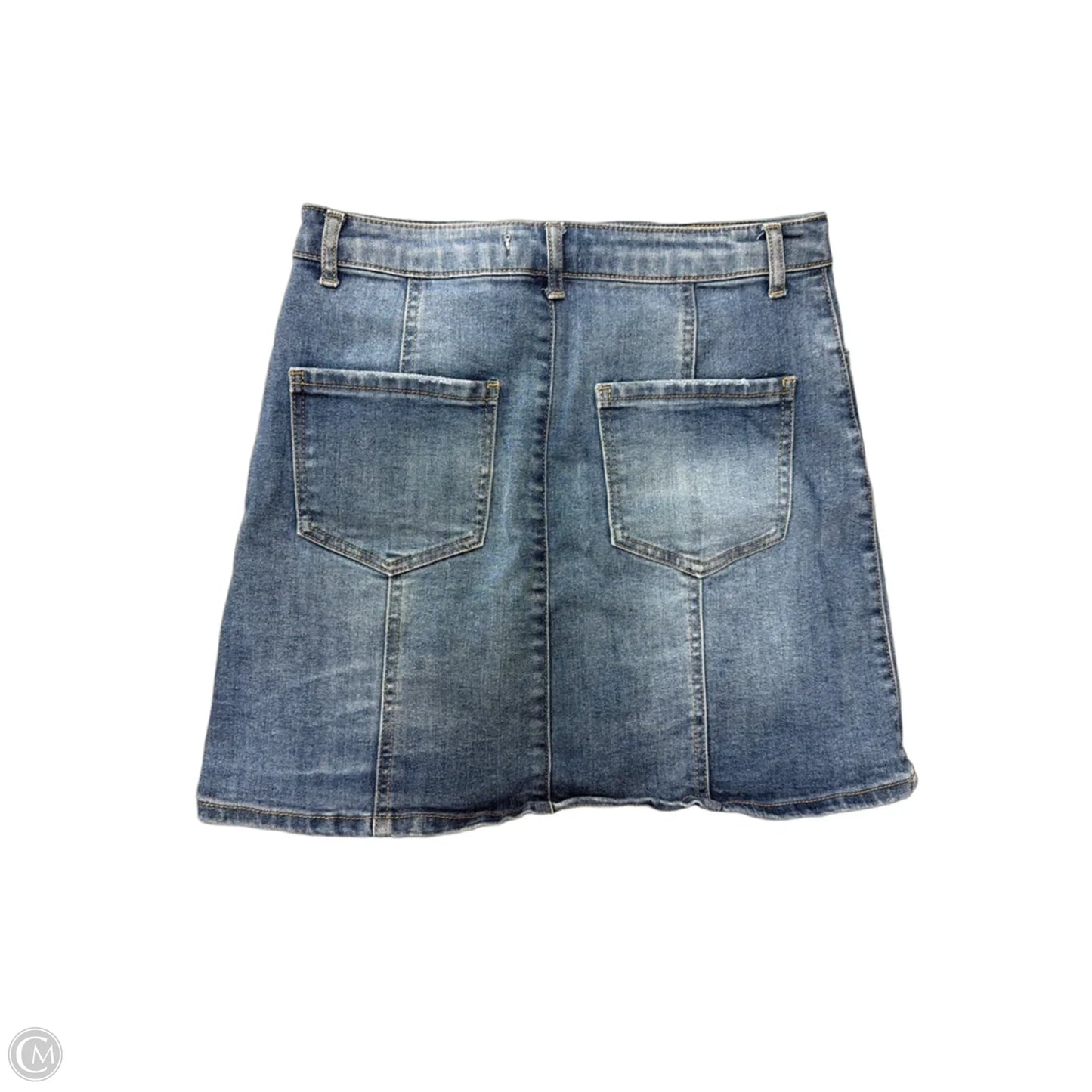 Skirt Mini & Short By Copper Key In Blue Denim, Size: M