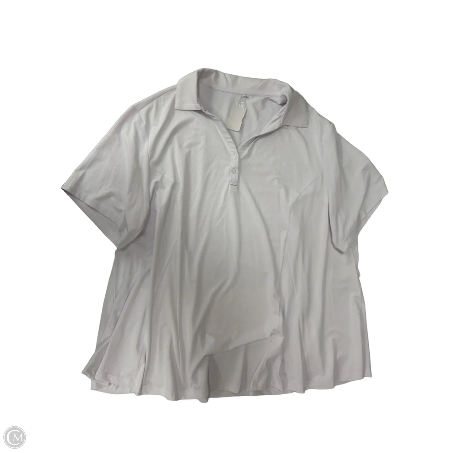 Athletic Top Short Sleeve By Clothes Mentor In White, Size: 3x