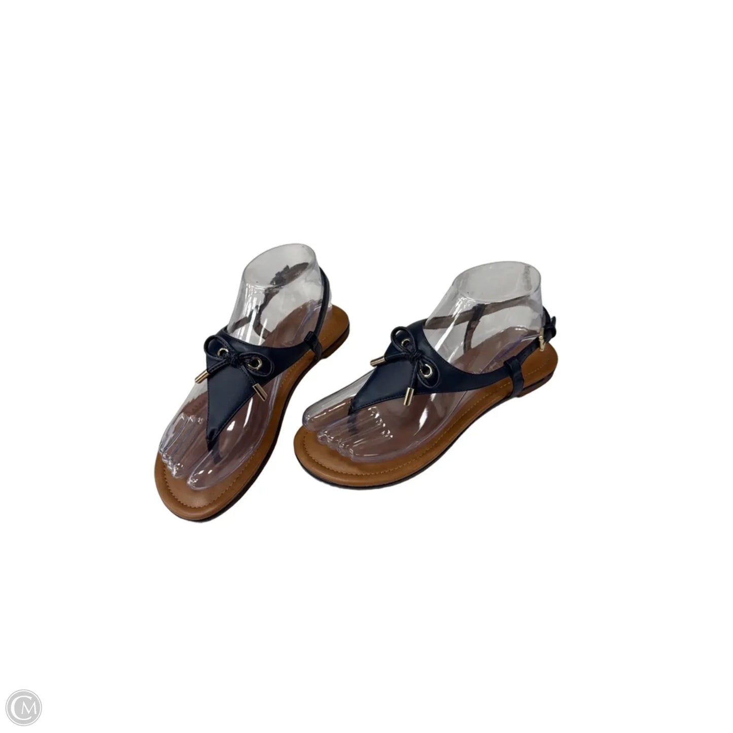 Sandals Flats By Clothes Mentor In Navy, Size: 6