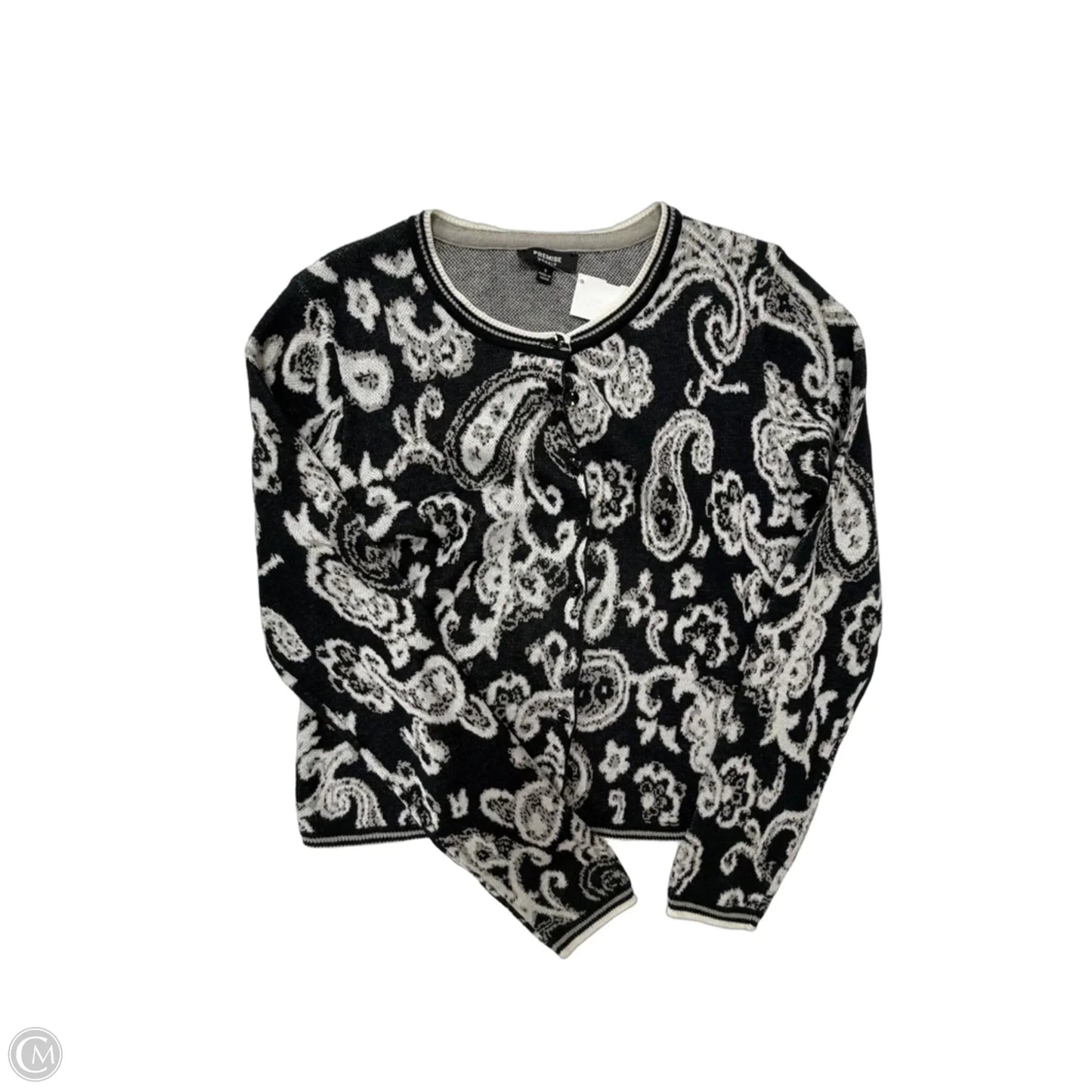 Cardigan By Premise In Black & Grey, Size: S