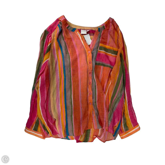 Top Long Sleeve By Zac And Rachel In Multi-colored, Size: 3x