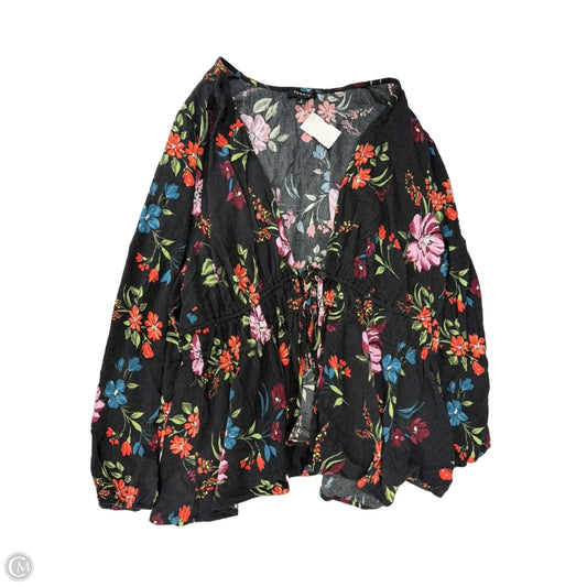 Top Long Sleeve By Torrid In Floral Print, Size: 3x