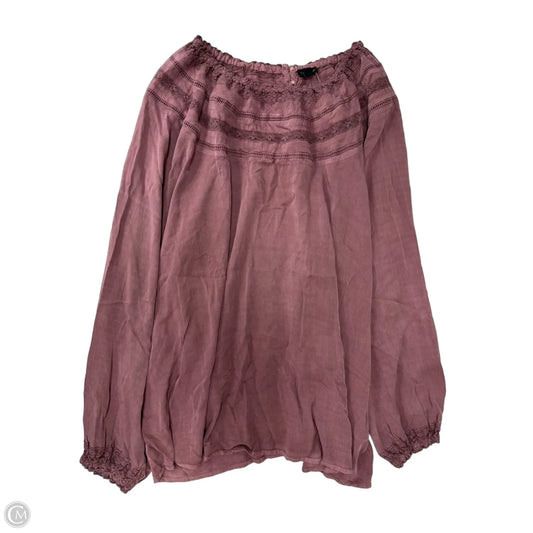 Top Long Sleeve By Torrid In Mauve, Size: 3x