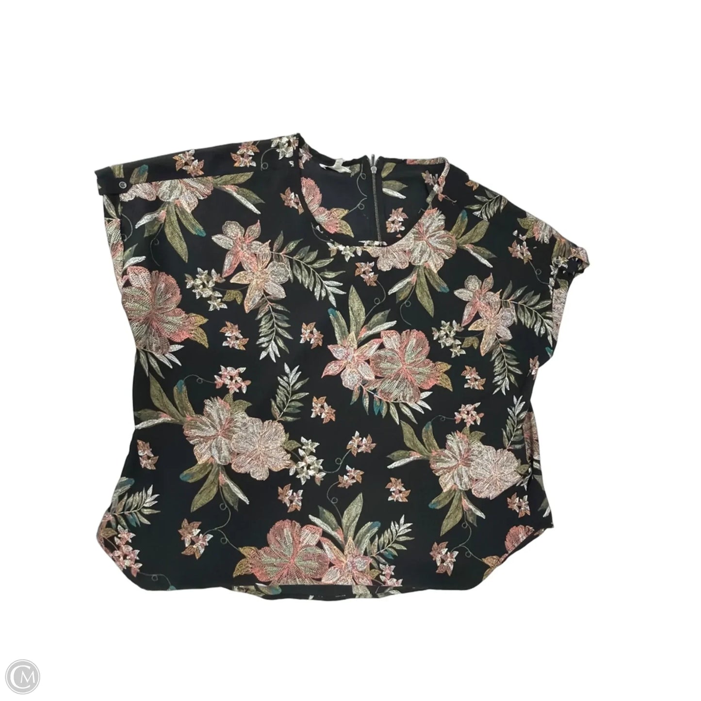 Top Short Sleeve By Maurices In Floral Print, Size: 1x
