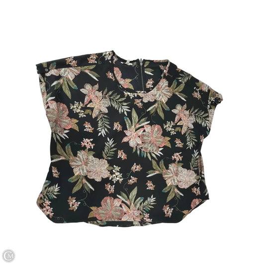 Top Short Sleeve By Maurices In Floral Print, Size: 1x