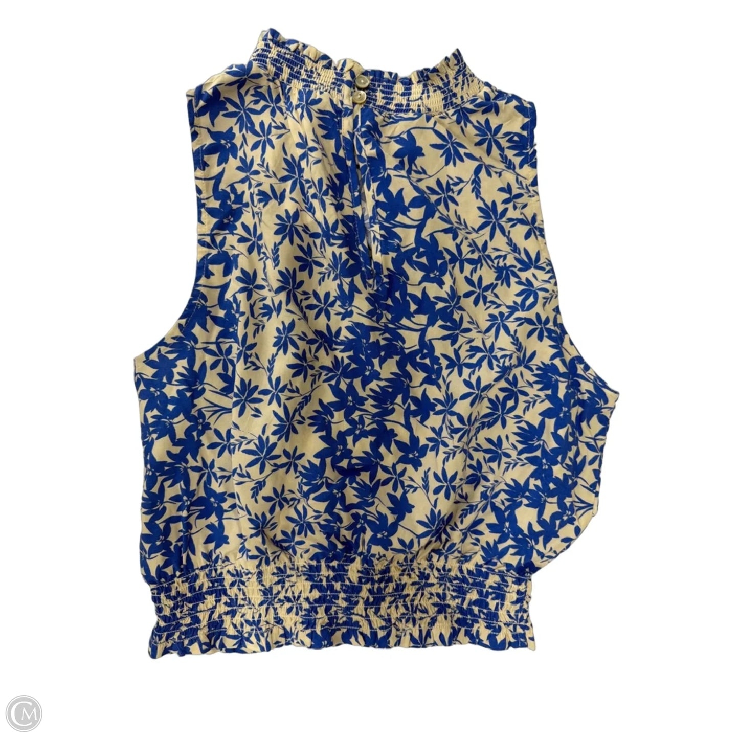 Tank Top By By Together In Blue & Cream, Size: S