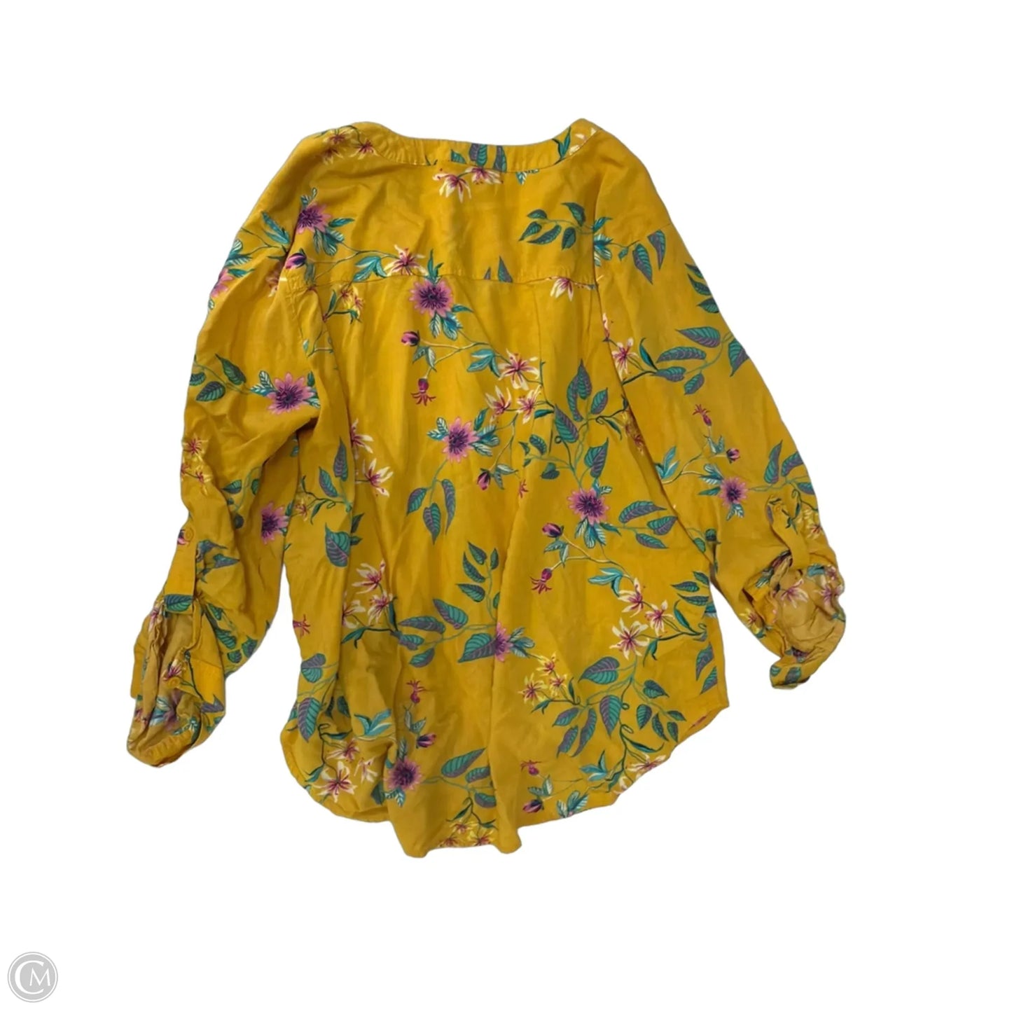 Top 3/4 Sleeve By Ana In Floral Print, Size: Mp