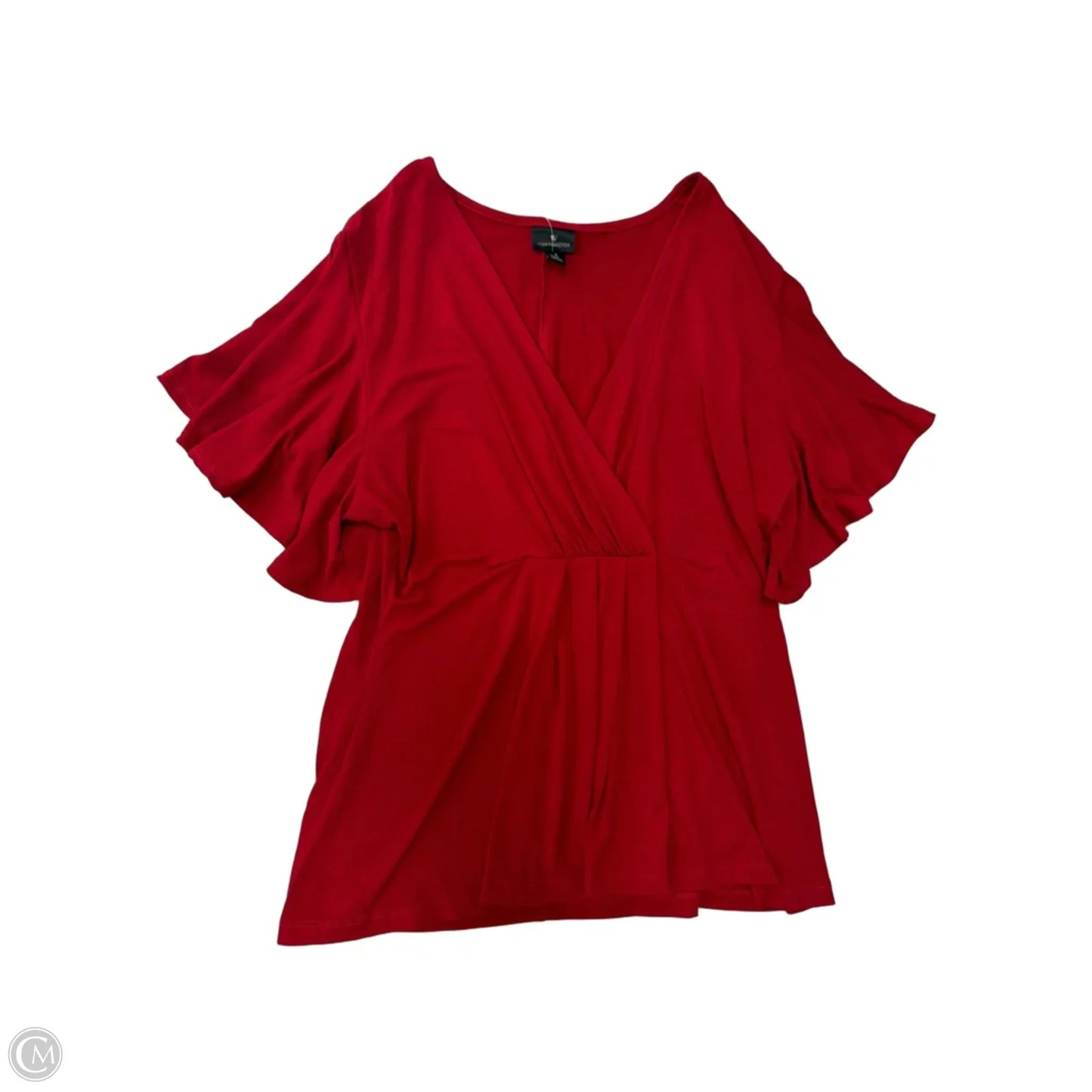 Top Short Sleeve By Worthington In Red, Size: L