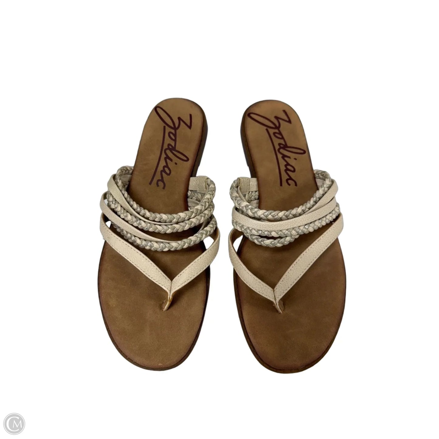 Sandals Flats By Zodiac In Cream, Size: 10