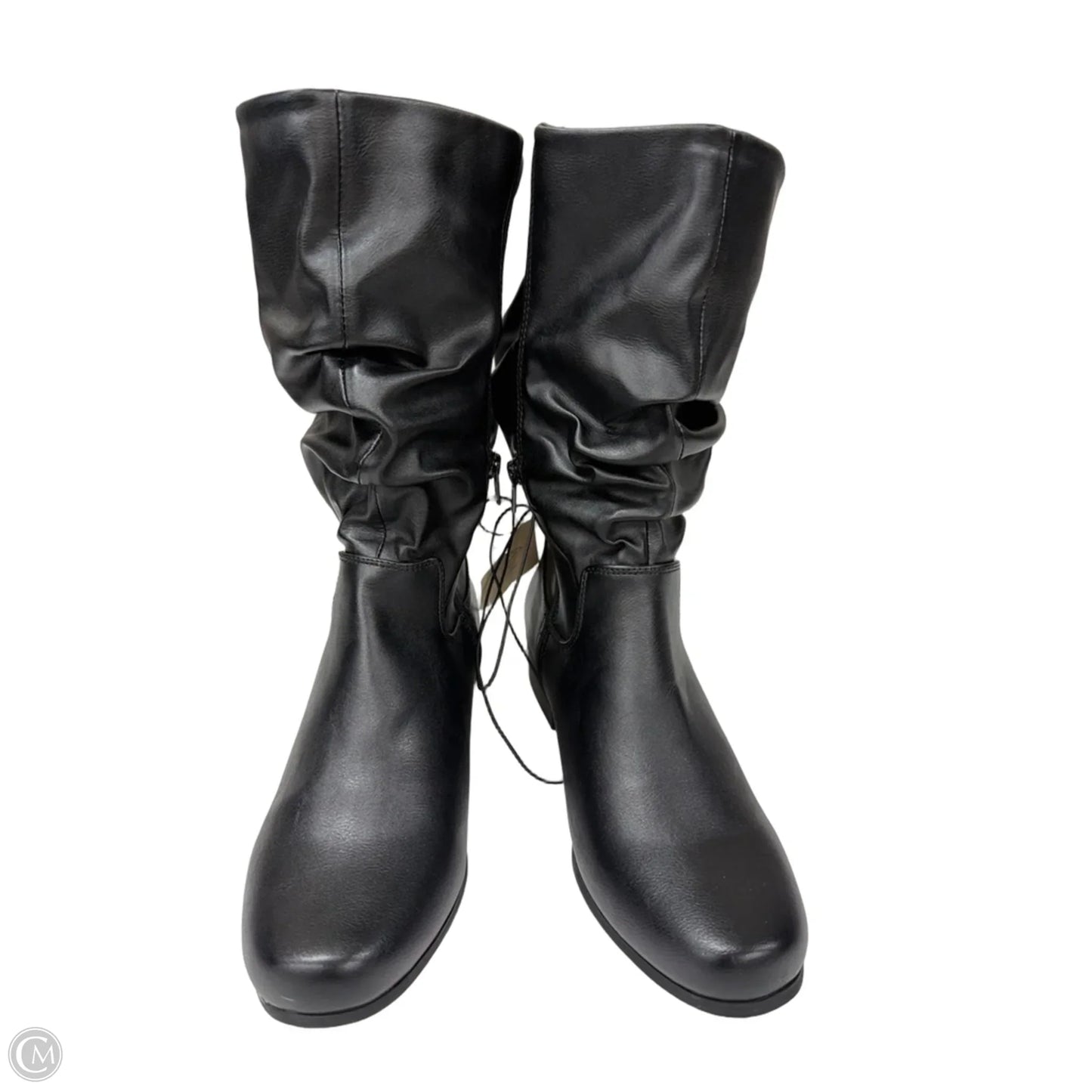 Boots Mid-calf Flats By St Johns Bay In Black, Size: 11