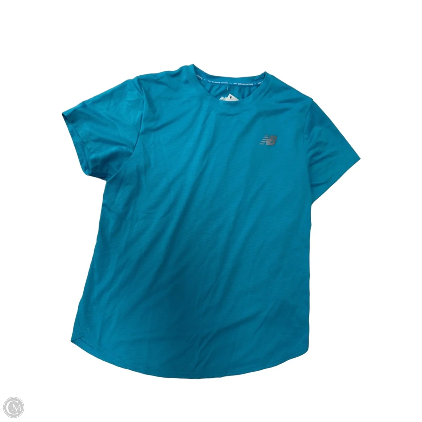 Athletic Top Short Sleeve By New Balance In Blue, Size: S