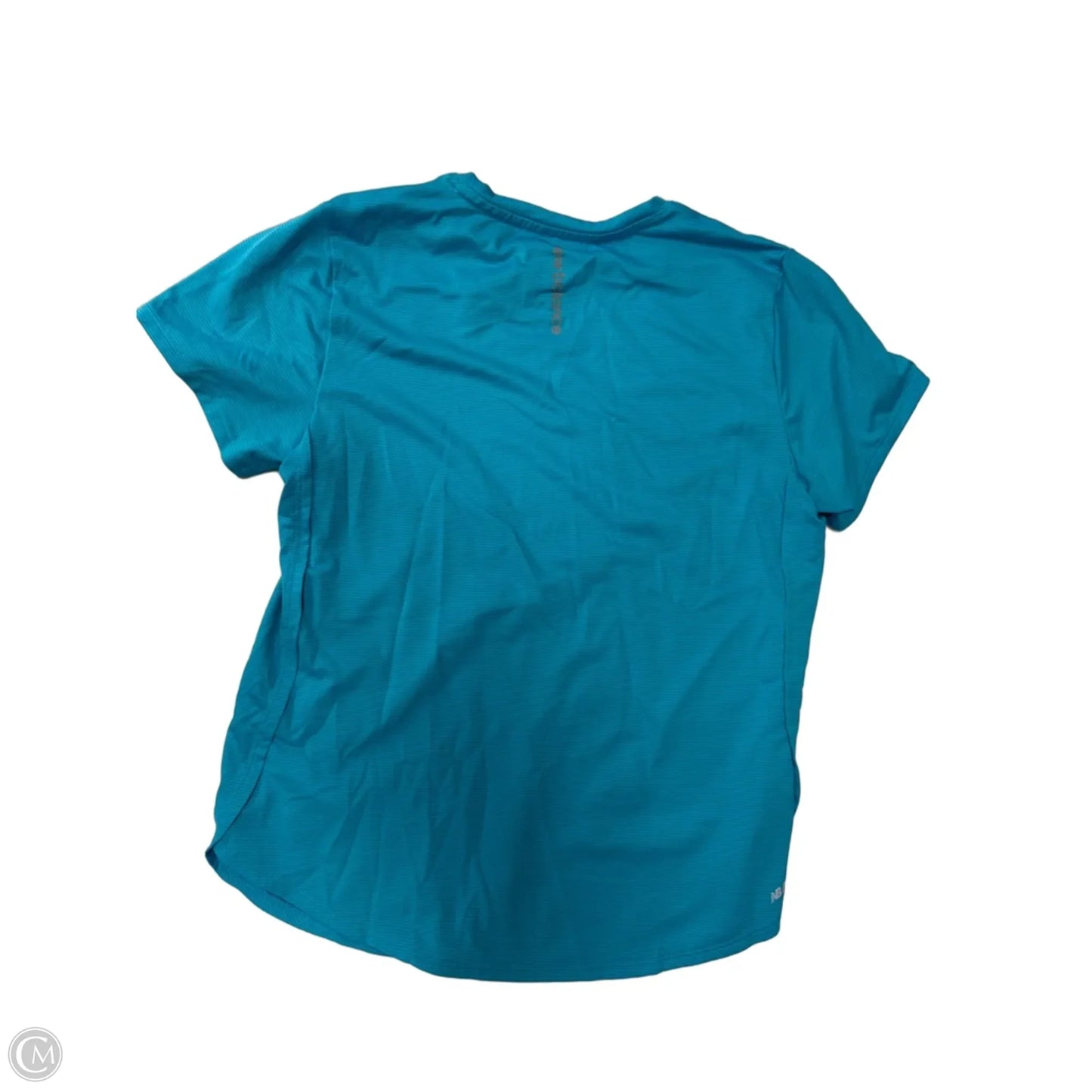 Athletic Top Short Sleeve By New Balance In Blue, Size: S