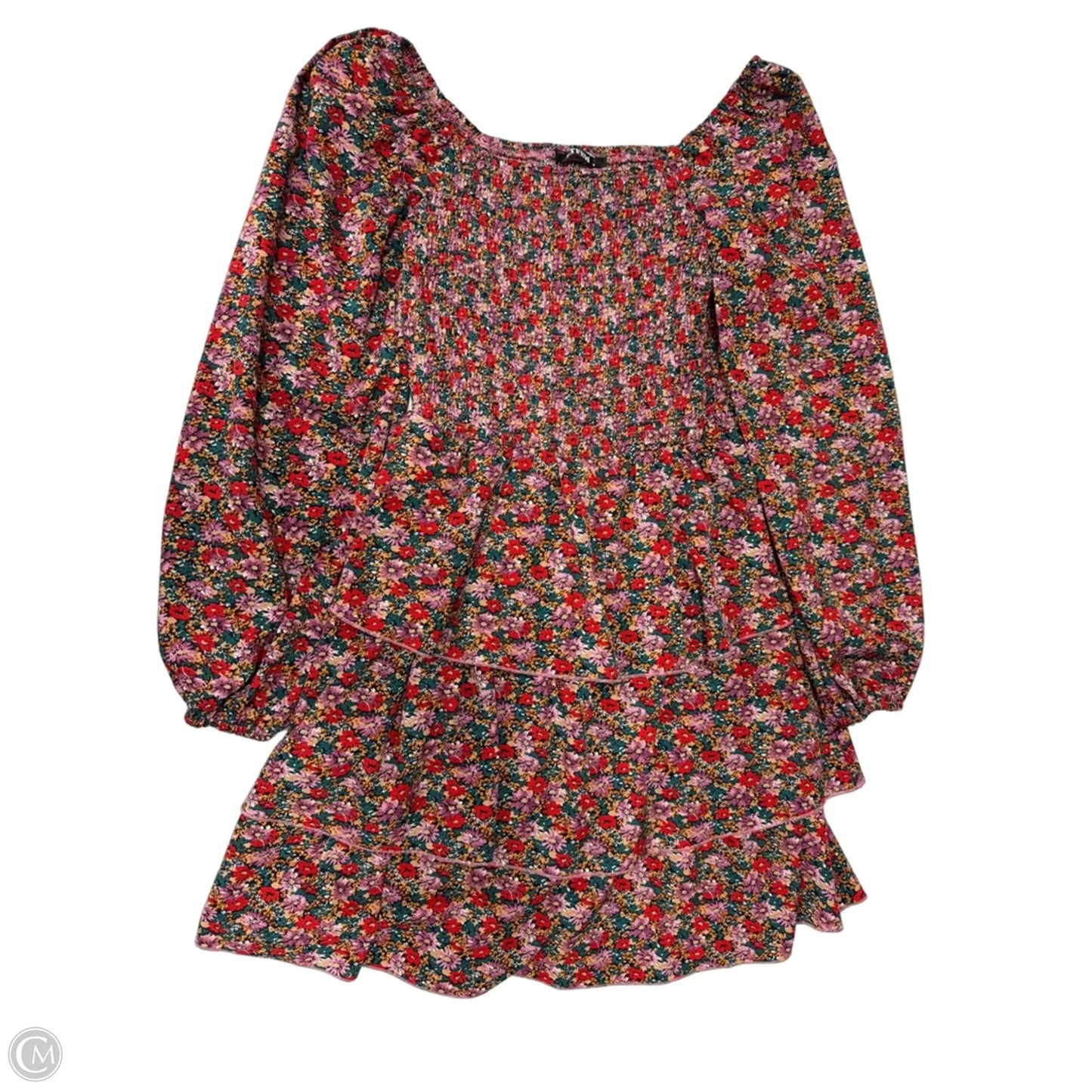 Dress Casual Short By Btfbm In Floral Print, Size: S