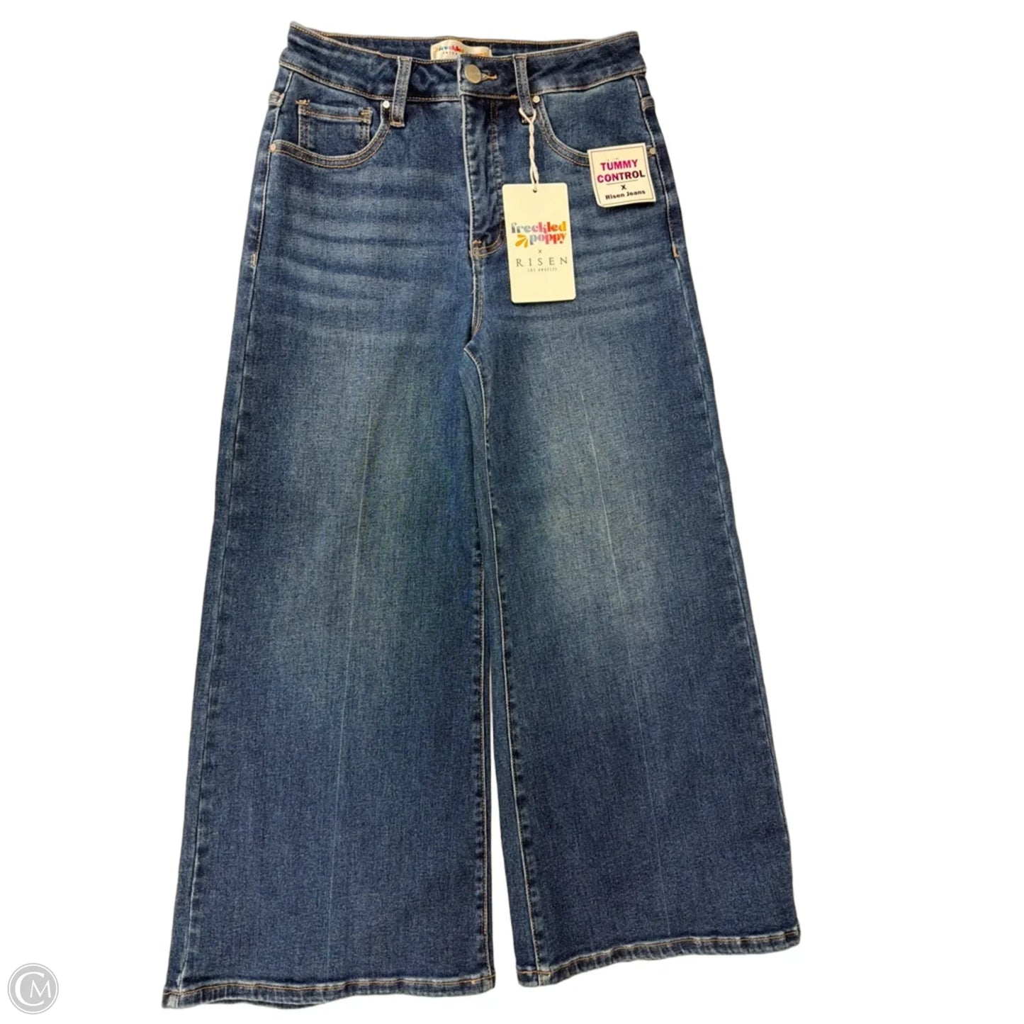 Jeans Wide Leg By Risen In Blue Denim, Size: 4