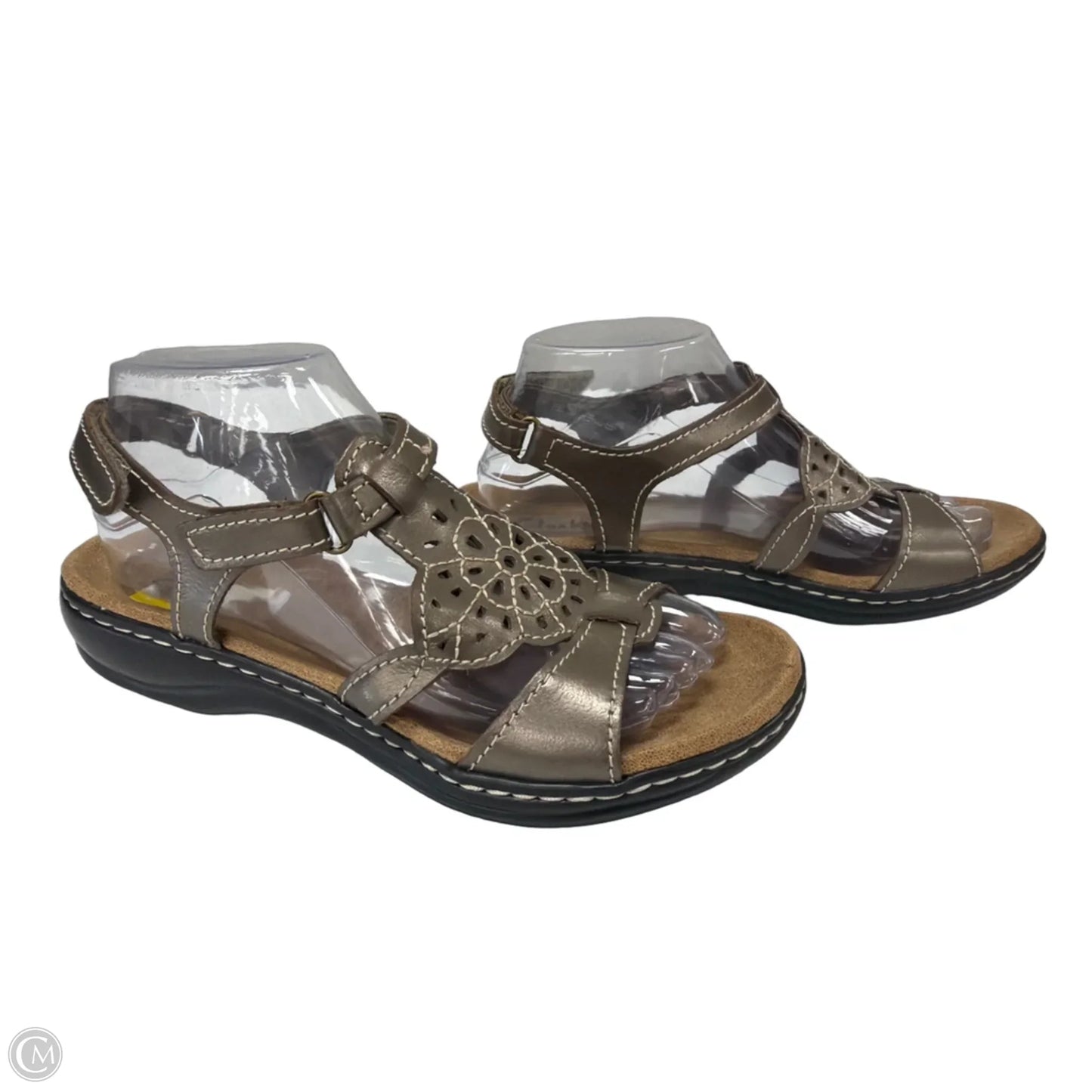 Sandals Flats By Clarks In Brown, Size: 8