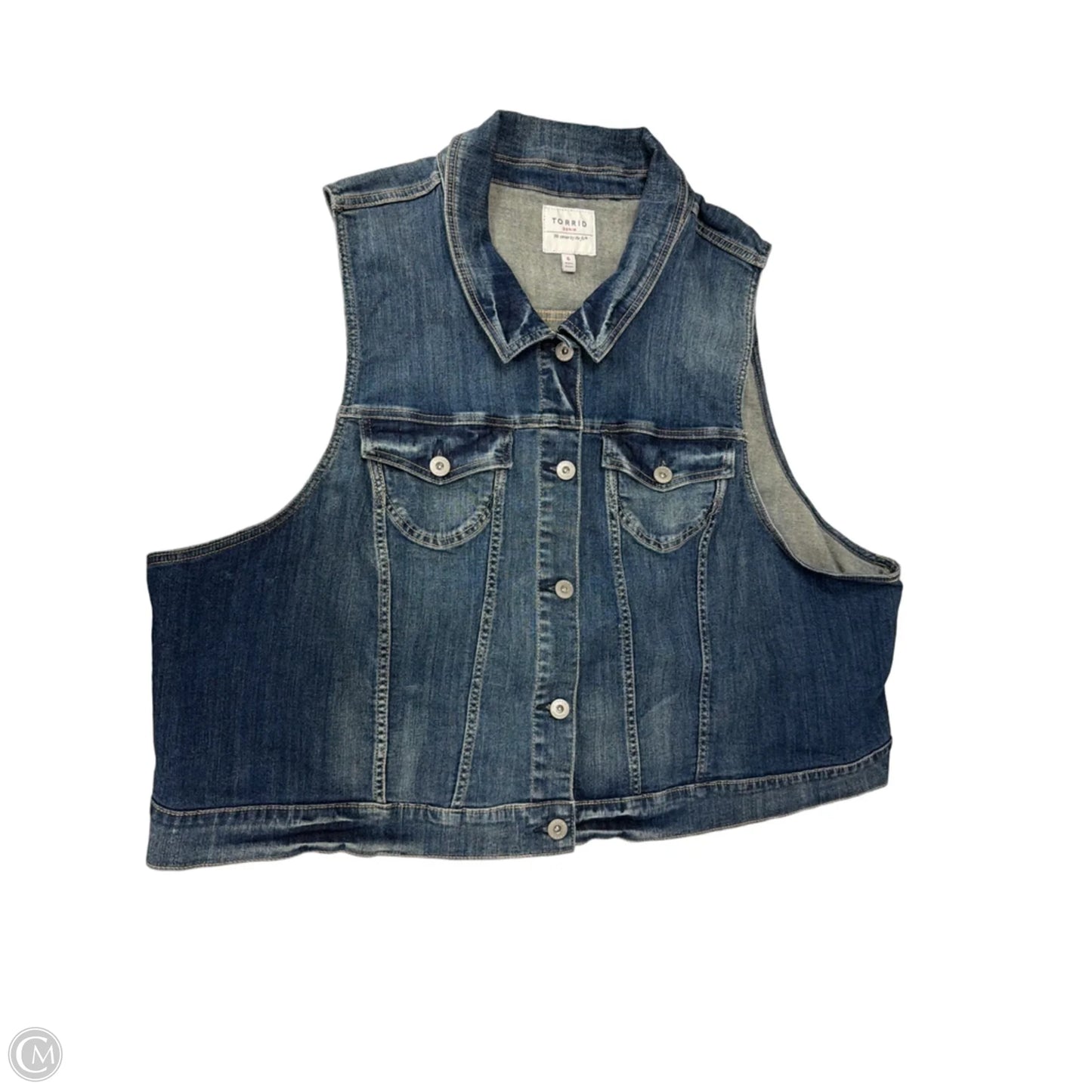 Vest Other By Torrid In Blue Denim, Size: 6