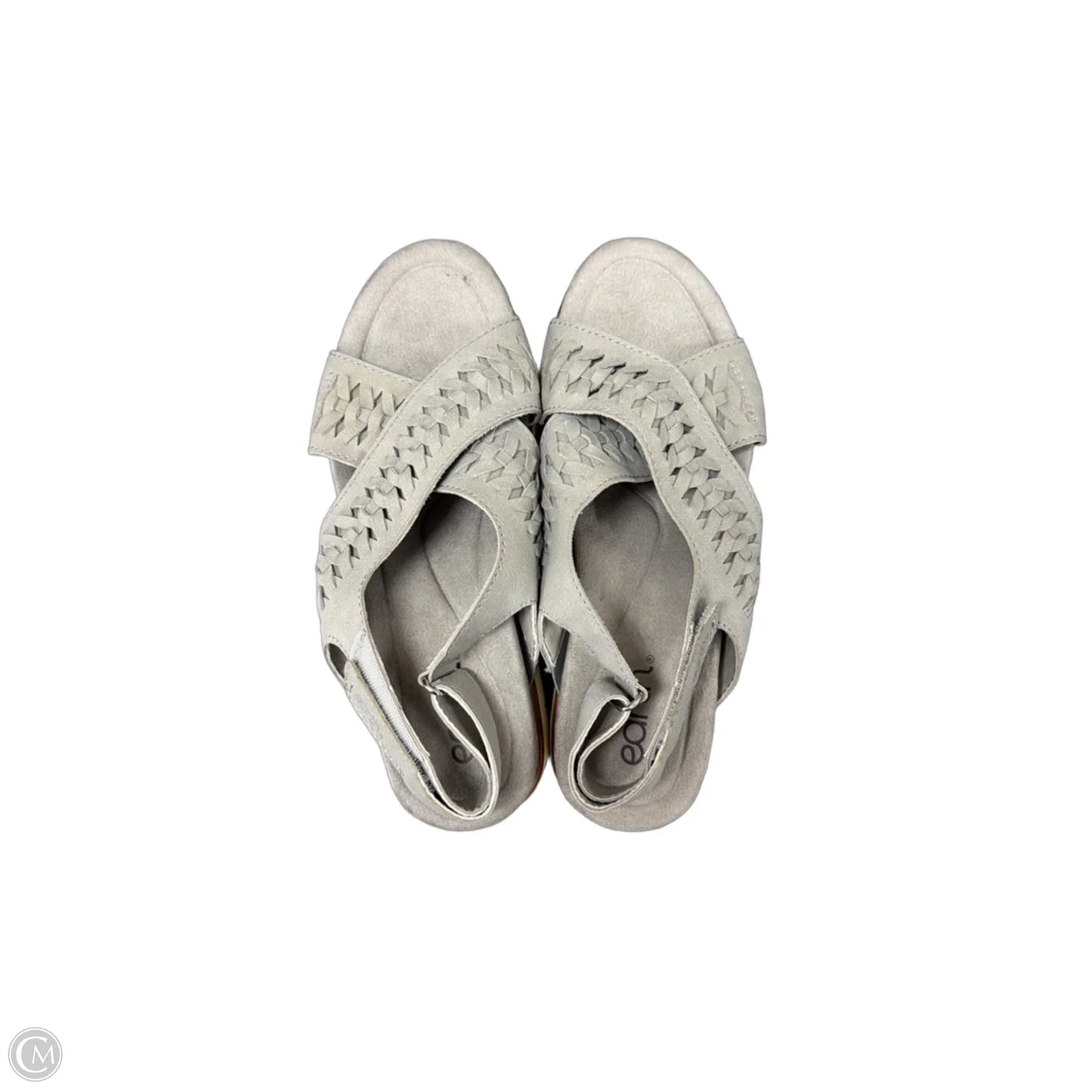 Sandals Flats By Earth In Grey, Size: 7.5