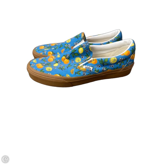 Shoes Sneakers By Vans In Blue & Yellow, Size: 9